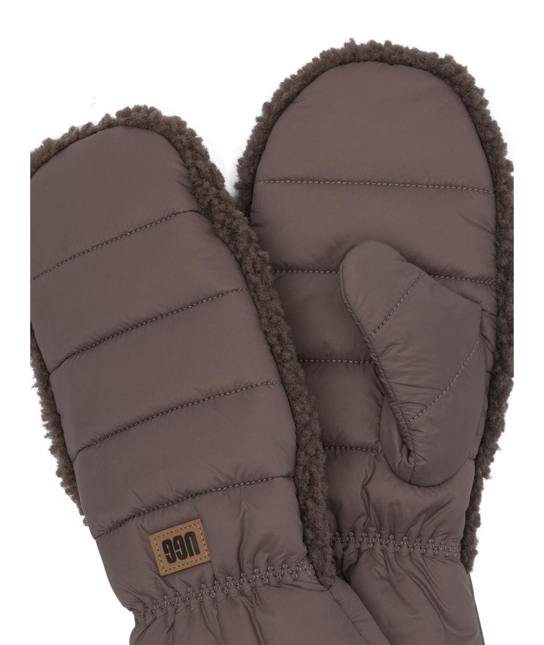UGG AUSTRALIA Коричневые перчатки, фото 2