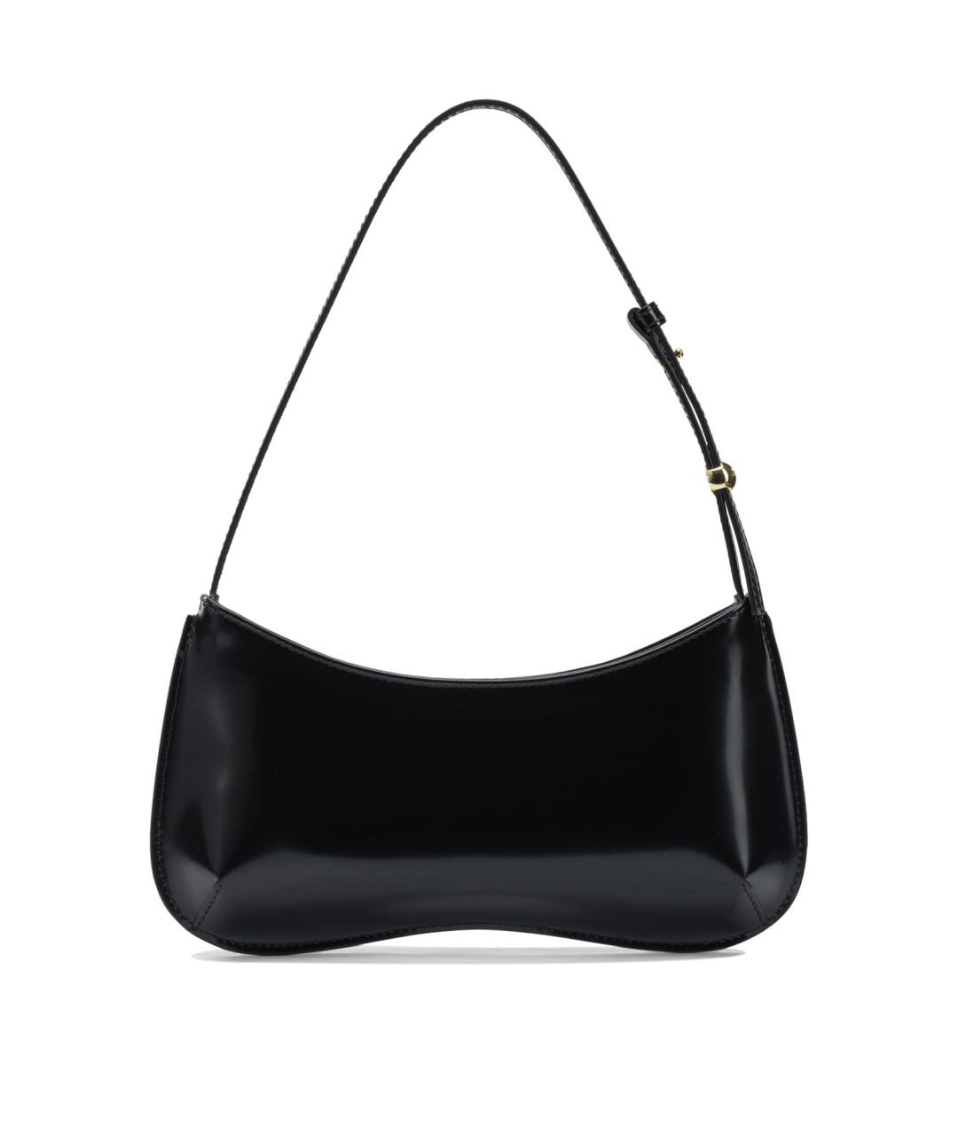 JACQUEMUS Черная кожаная сумка через плечо, фото 3