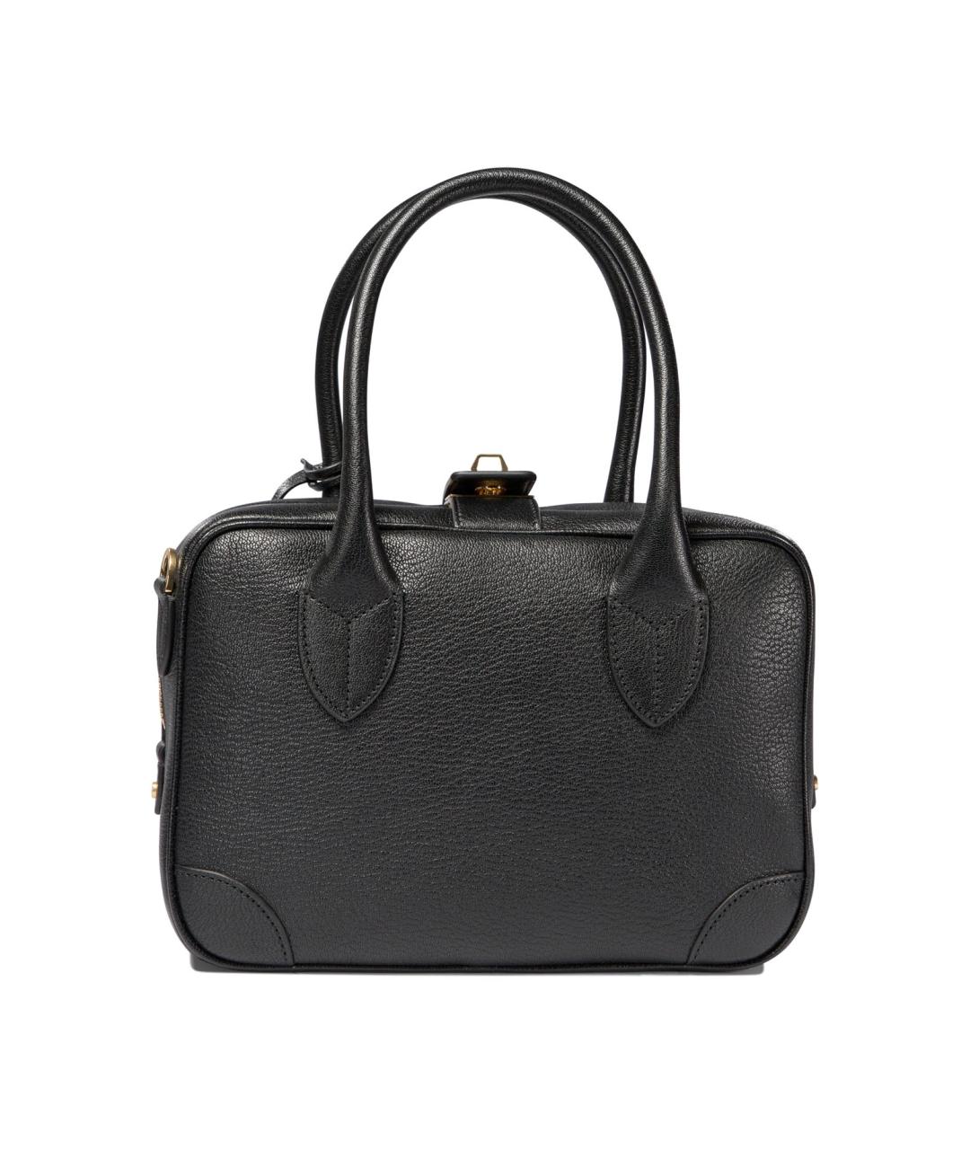 GOLDEN GOOSE DELUXE BRAND Черная кожаная сумка через плечо, фото 3