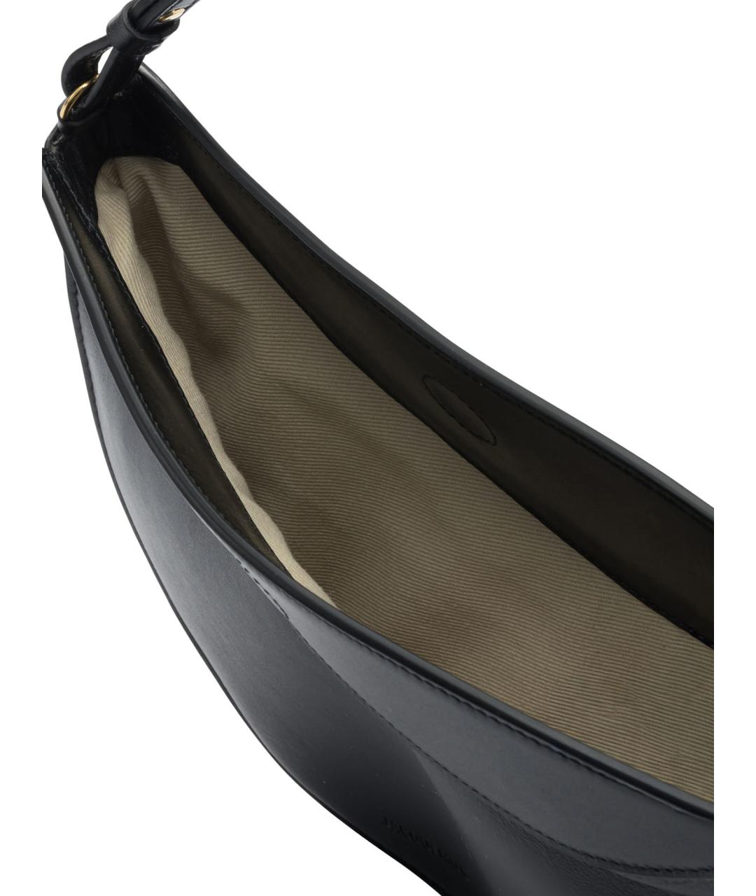 JACQUEMUS Черная кожаная сумка через плечо, фото 5