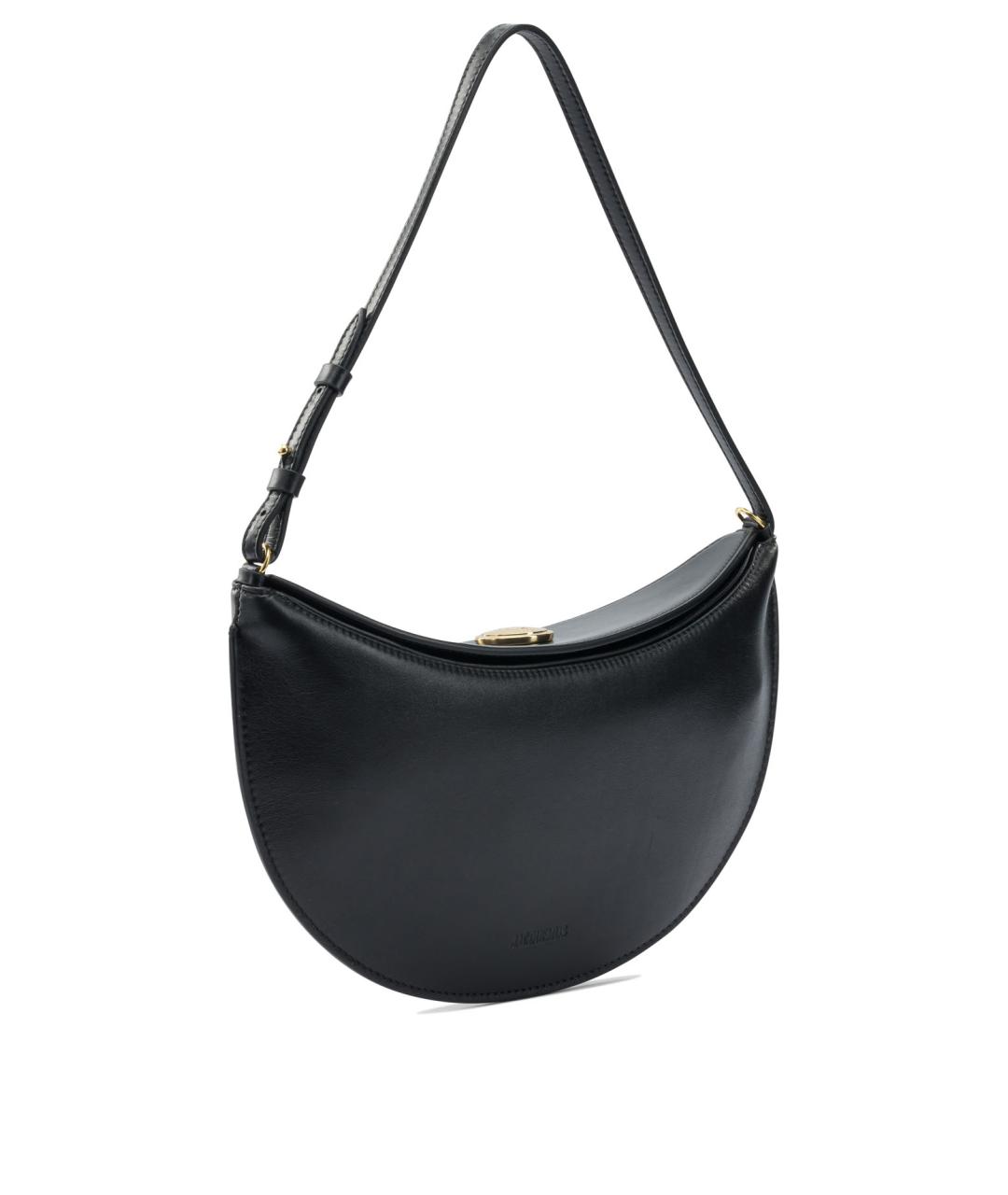 JACQUEMUS Черная кожаная сумка через плечо, фото 2