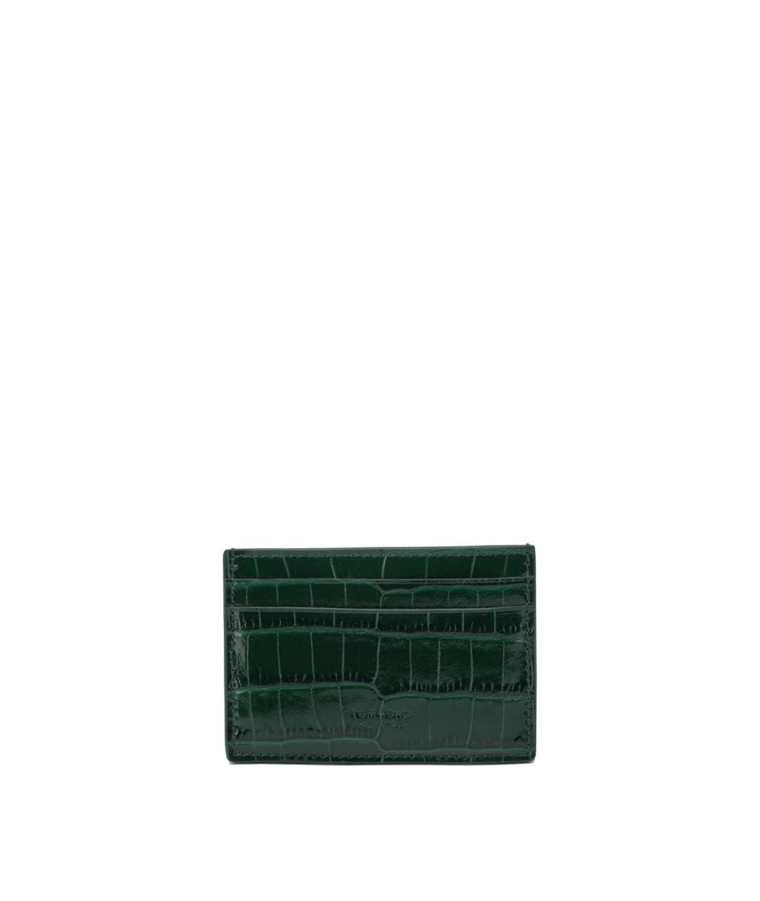 TOM FORD Зеленый кожаный кошелек, фото 1