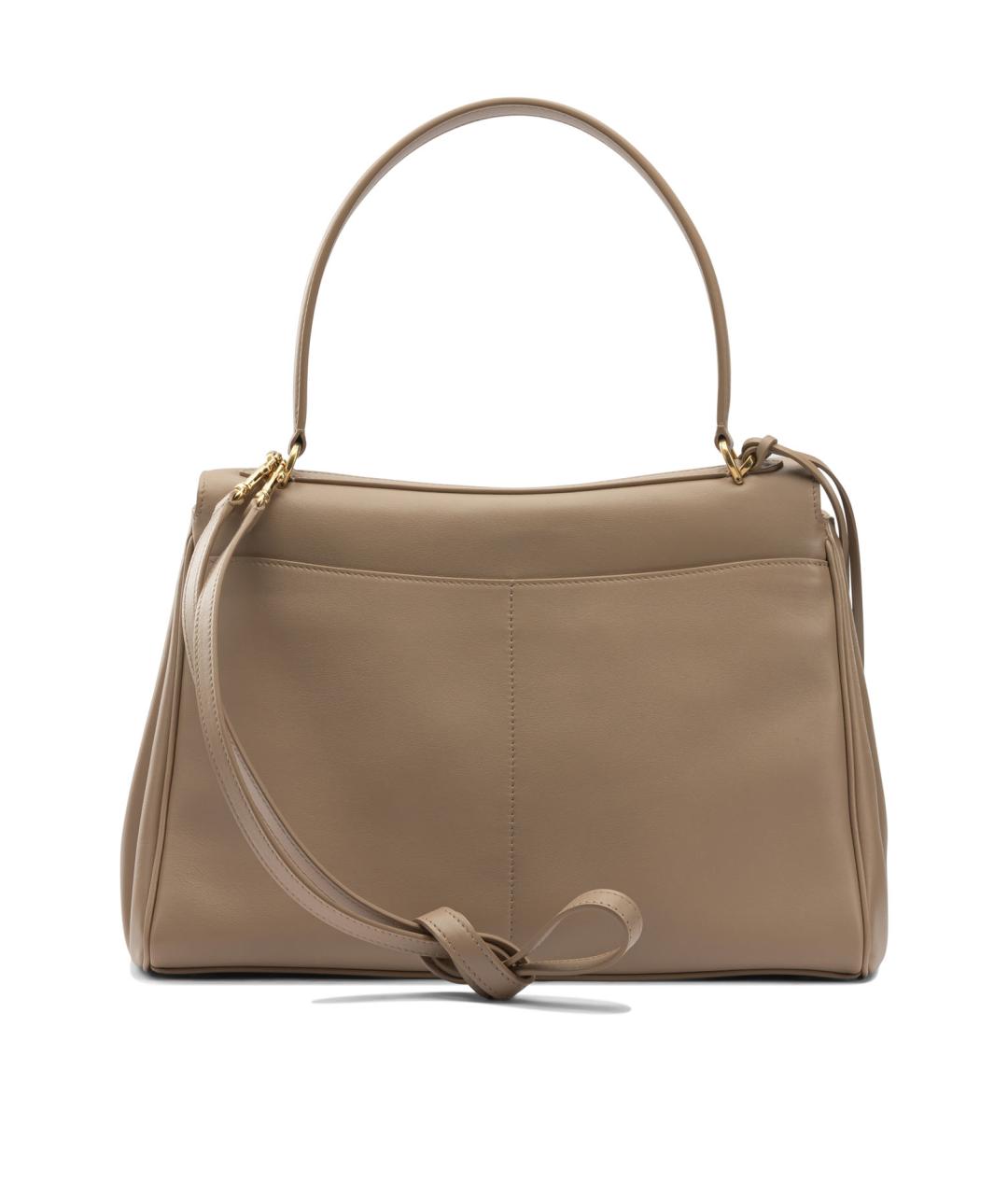 BALENCIAGA Бежевая кожаная сумка тоут, фото 3