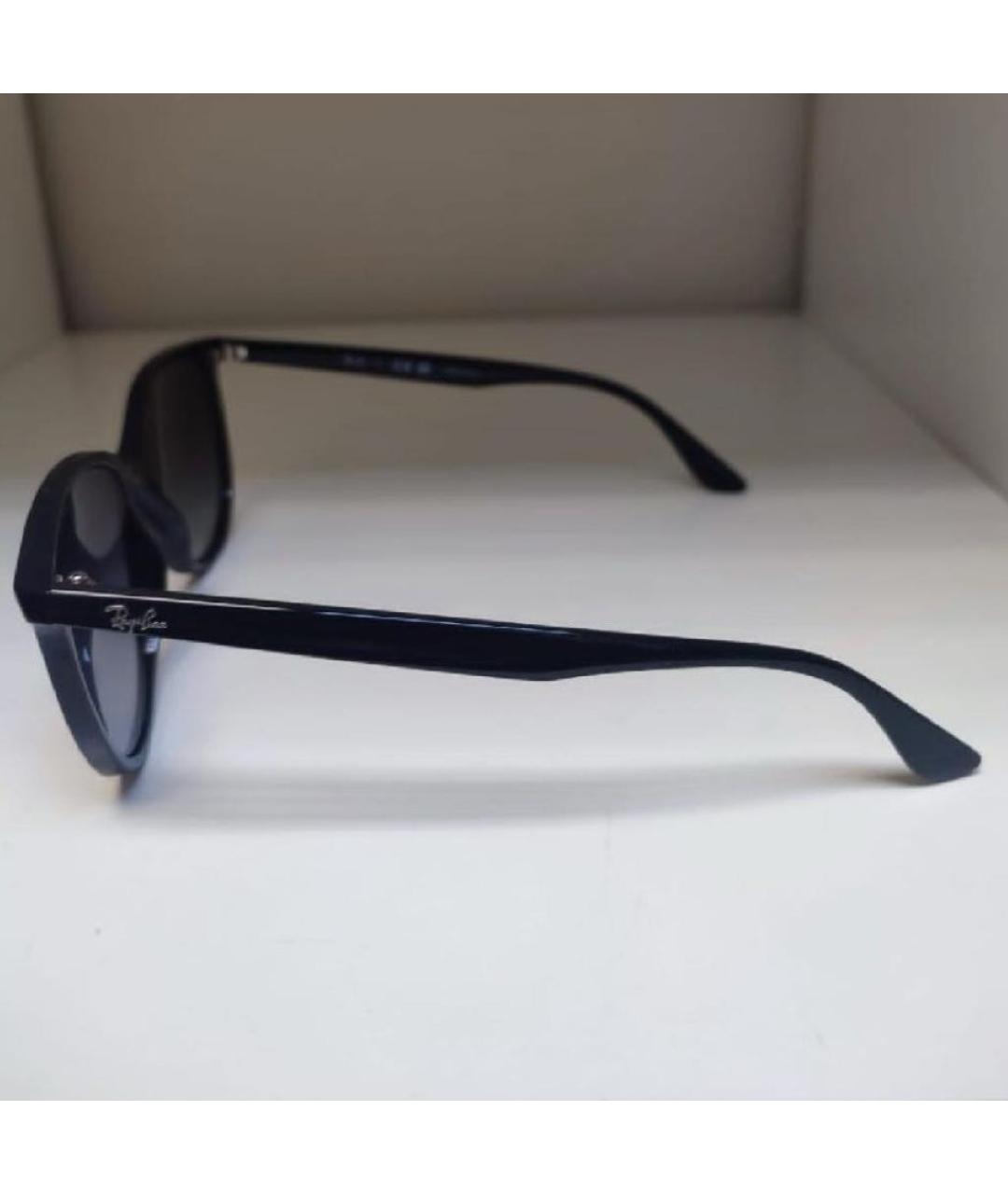 RAY BAN Черные пластиковые солнцезащитные очки, фото 5