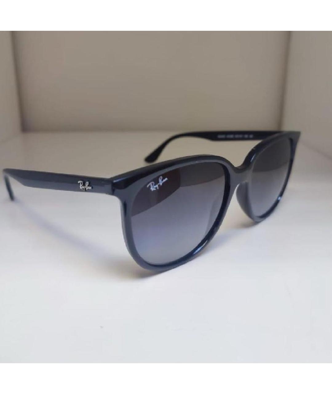 RAY BAN Черные пластиковые солнцезащитные очки, фото 2