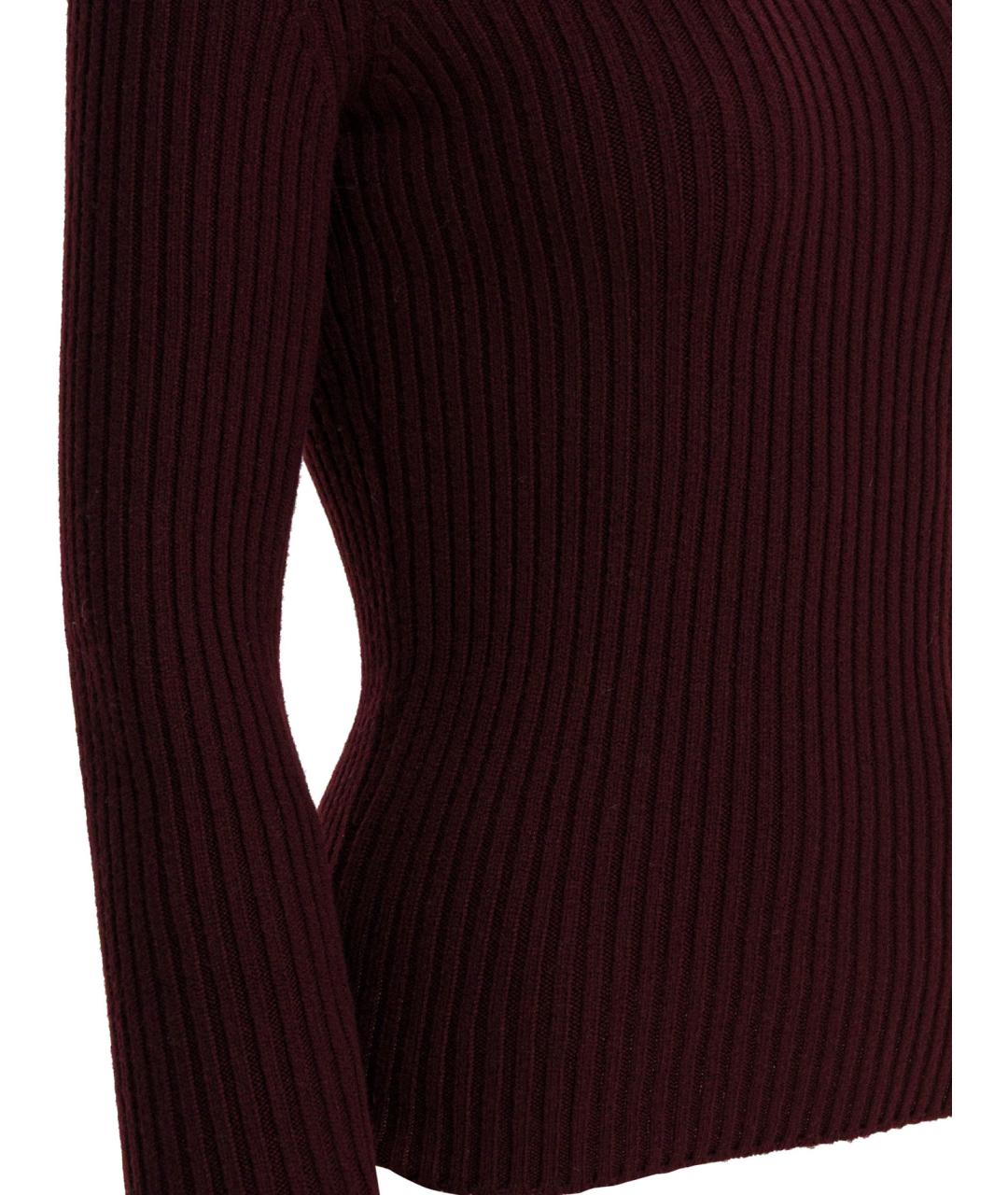 MAX MARA Бордовый шерстяной джемпер / свитер, фото 4