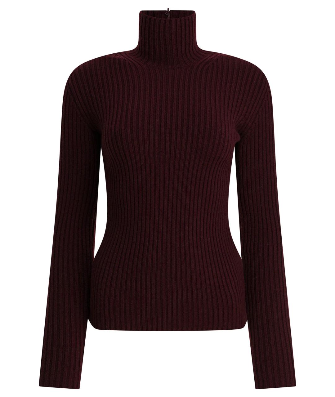 MAX MARA Бордовый шерстяной джемпер / свитер, фото 1