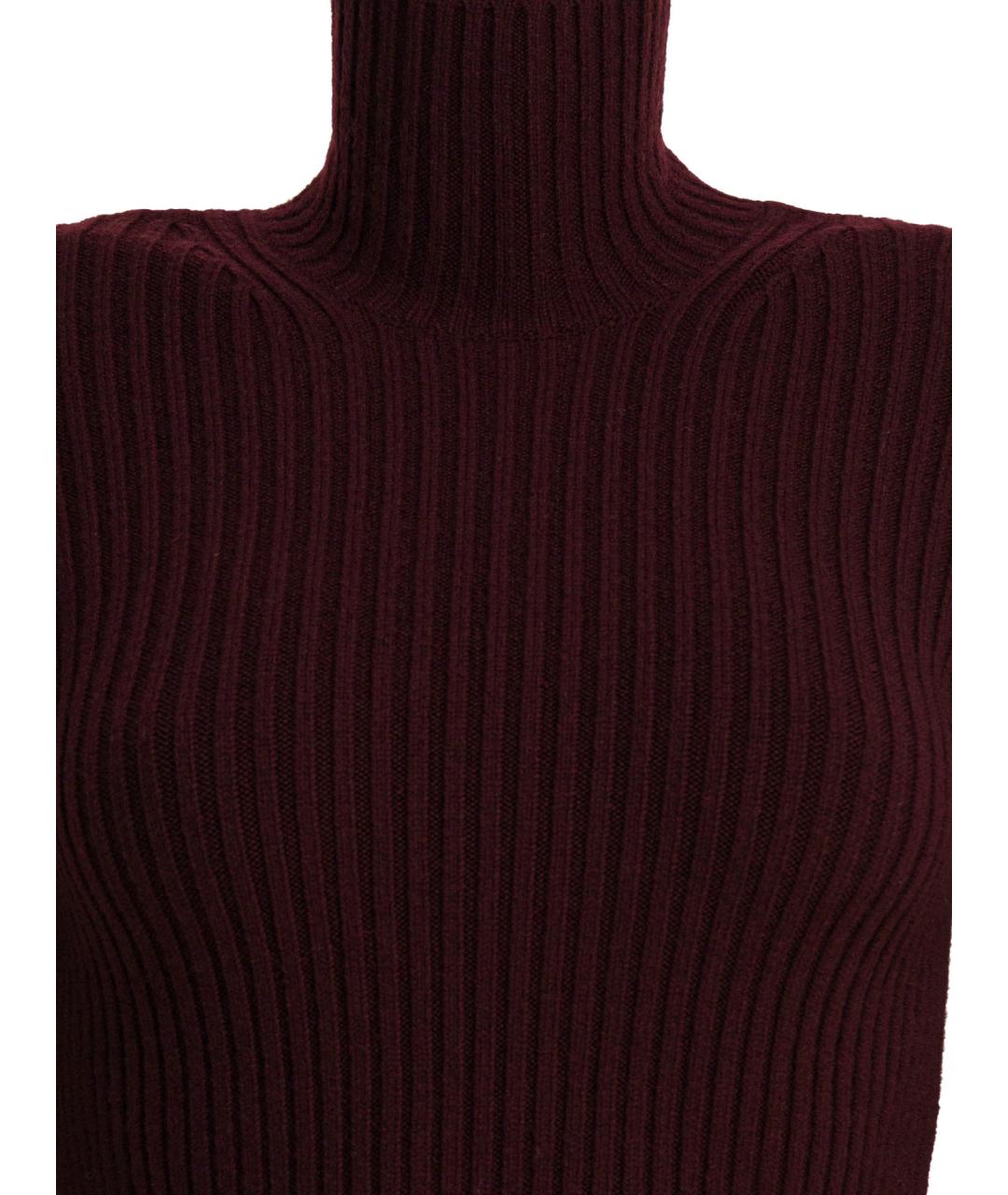 MAX MARA Бордовый шерстяной джемпер / свитер, фото 3