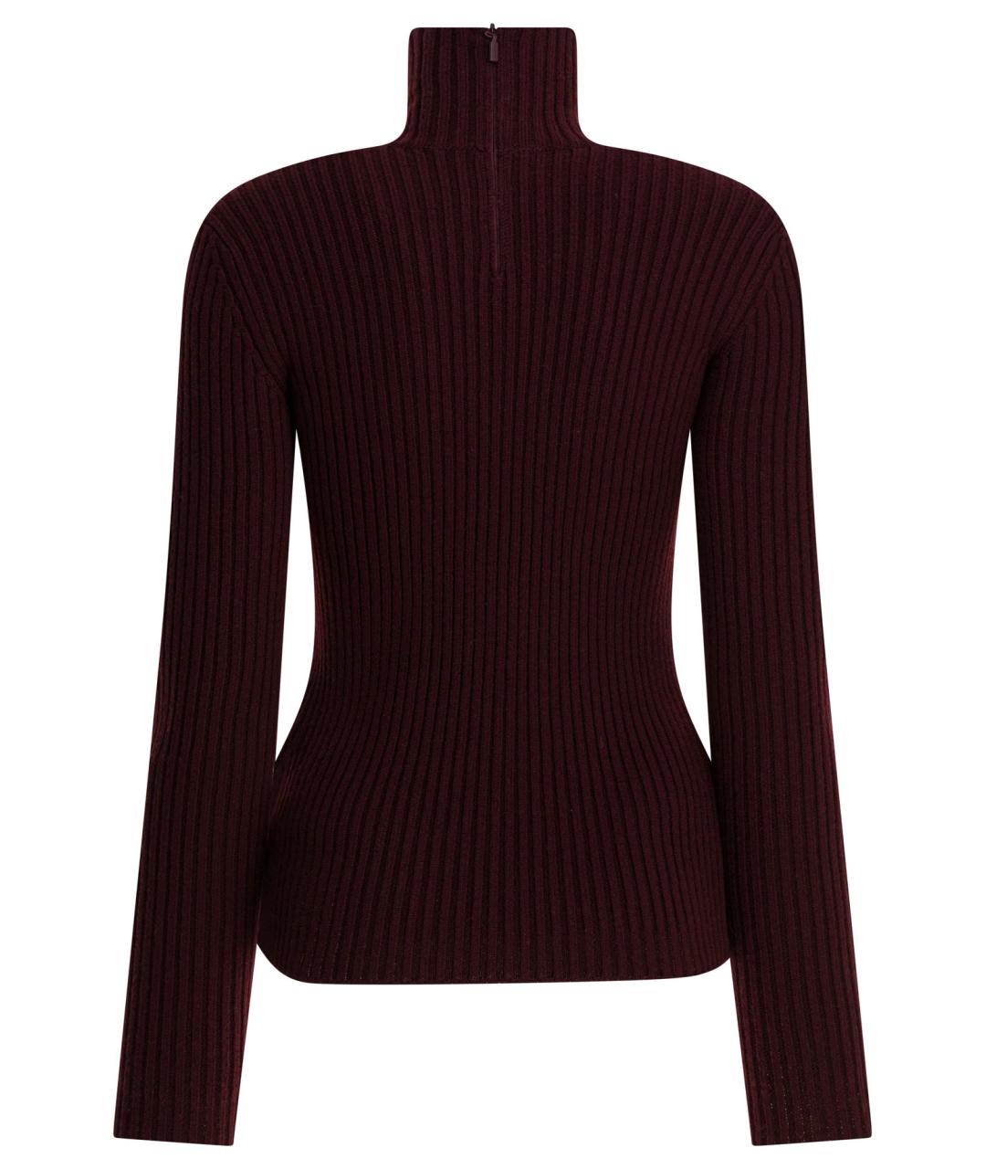 MAX MARA Бордовый шерстяной джемпер / свитер, фото 2