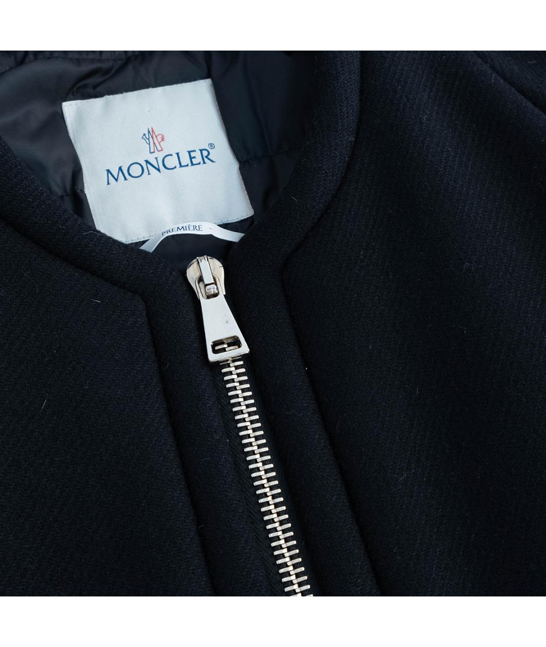 MONCLER Черное шерстяное пальто, фото 4