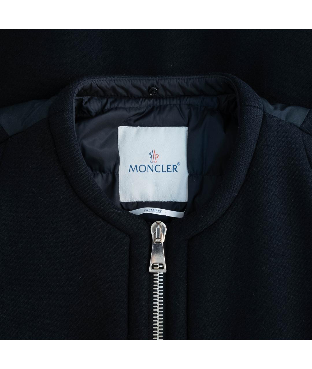 MONCLER Черное шерстяное пальто, фото 3