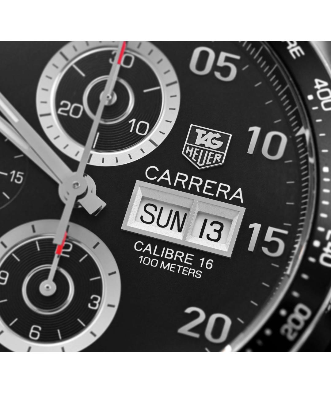 TAG HEUER Черные металлические часы, фото 4