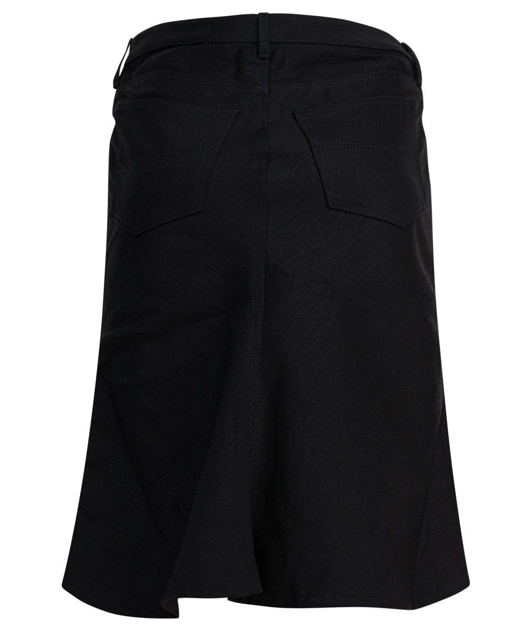 BALENCIAGA Черная хлопковая юбка миди, фото 2