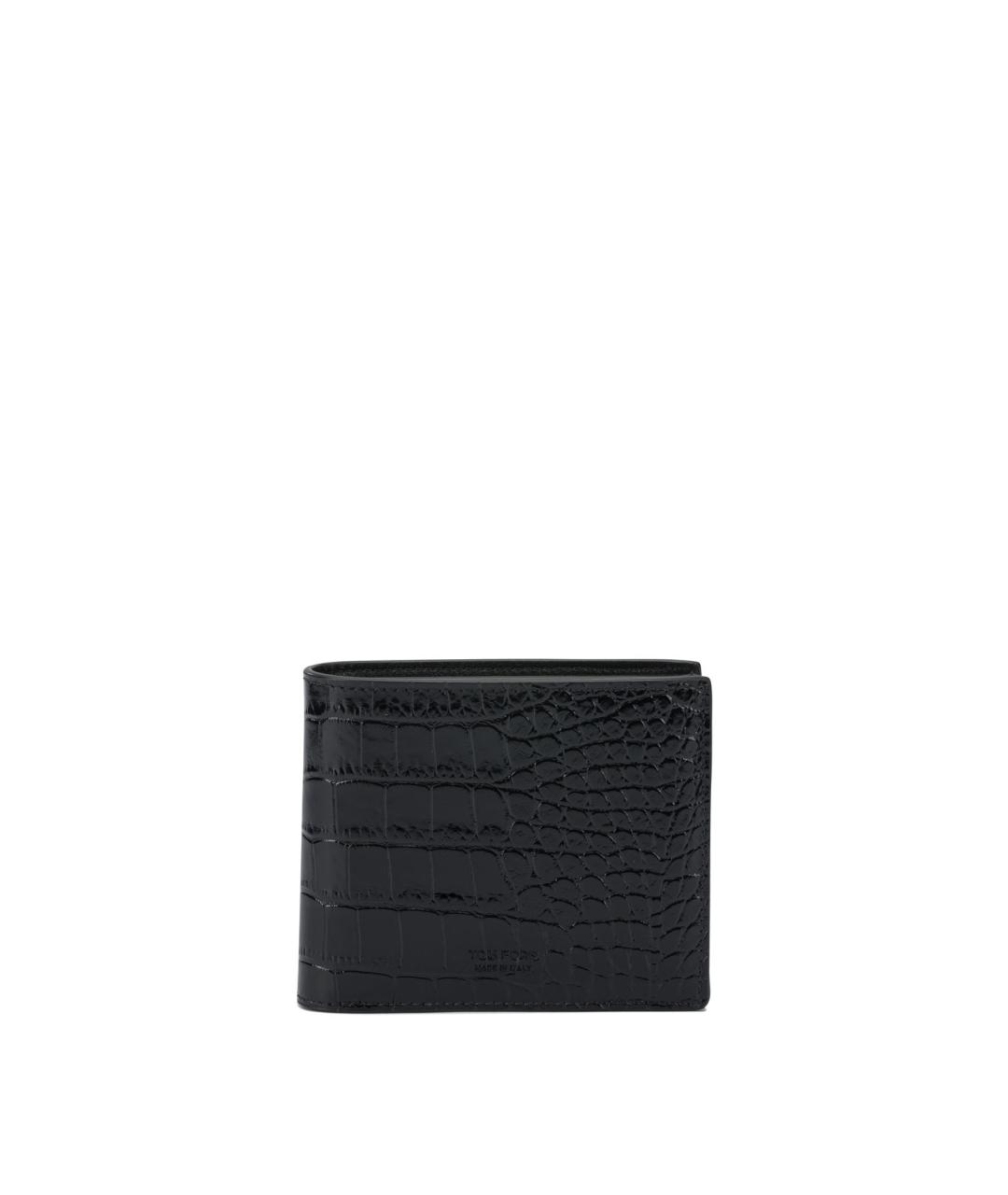 TOM FORD Черный кожаный кошелек, фото 1