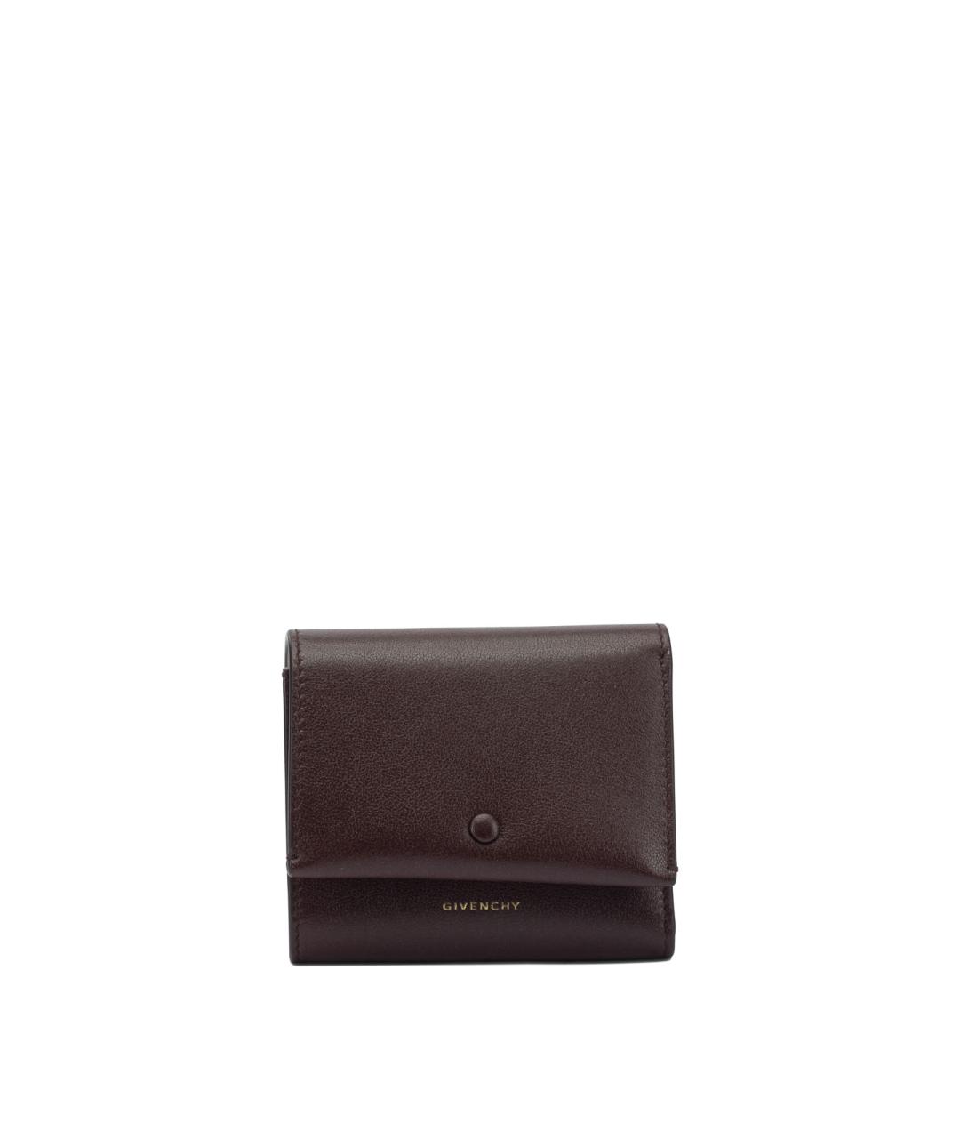 GIVENCHY Бордовый кожаный кошелек, фото 5