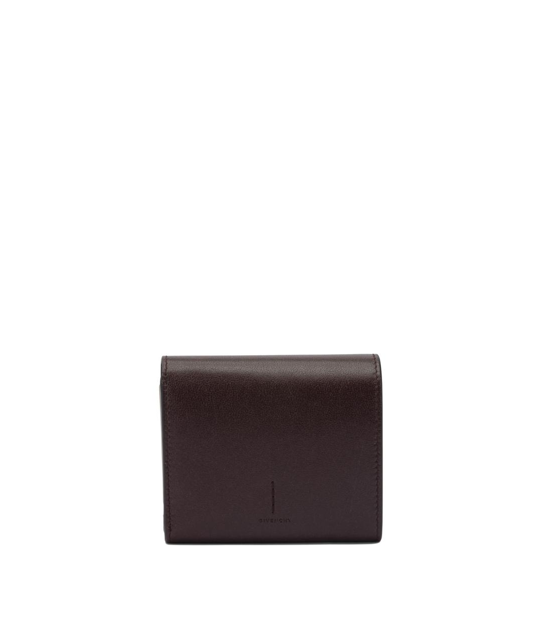 GIVENCHY Бордовый кожаный кошелек, фото 2