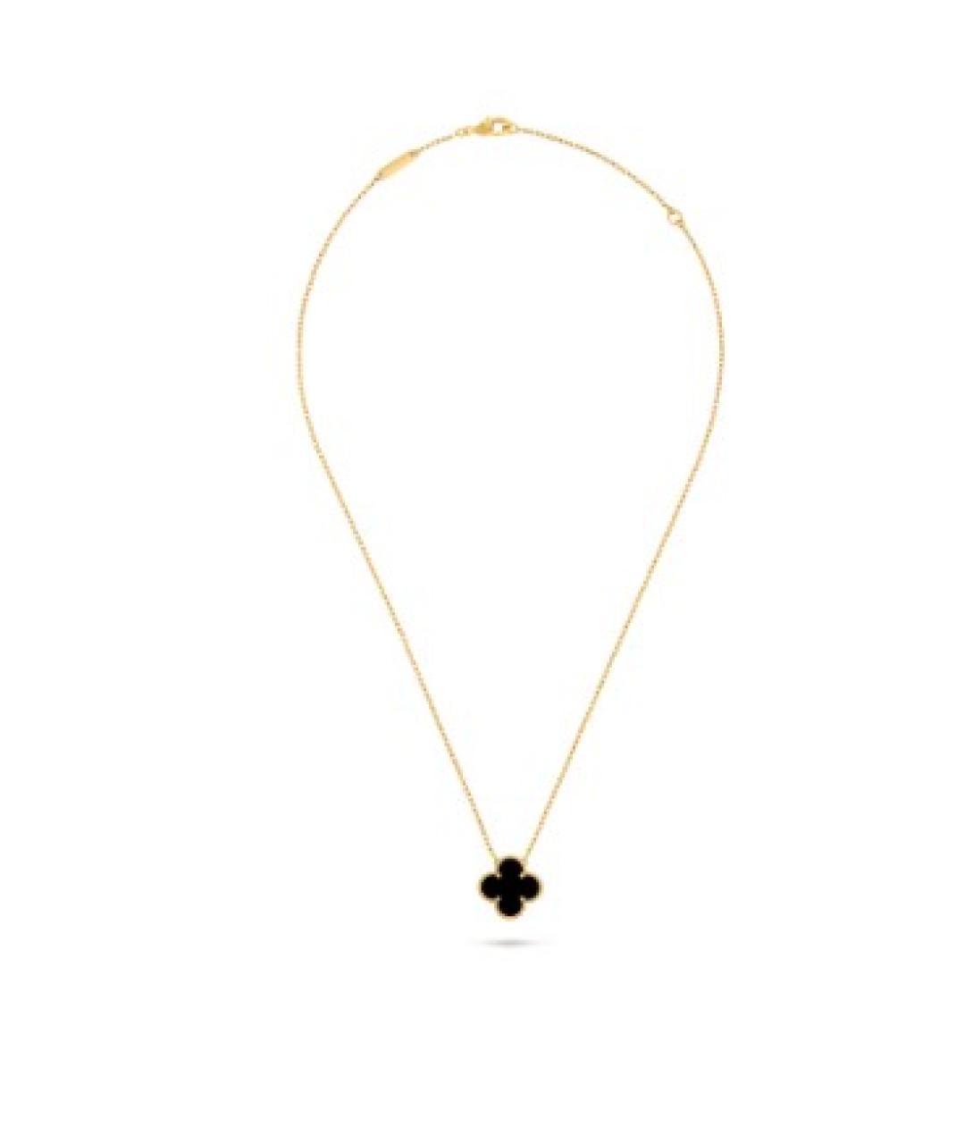 VAN CLEEF & ARPELS Черная подвеска из желтого золота, фото 2