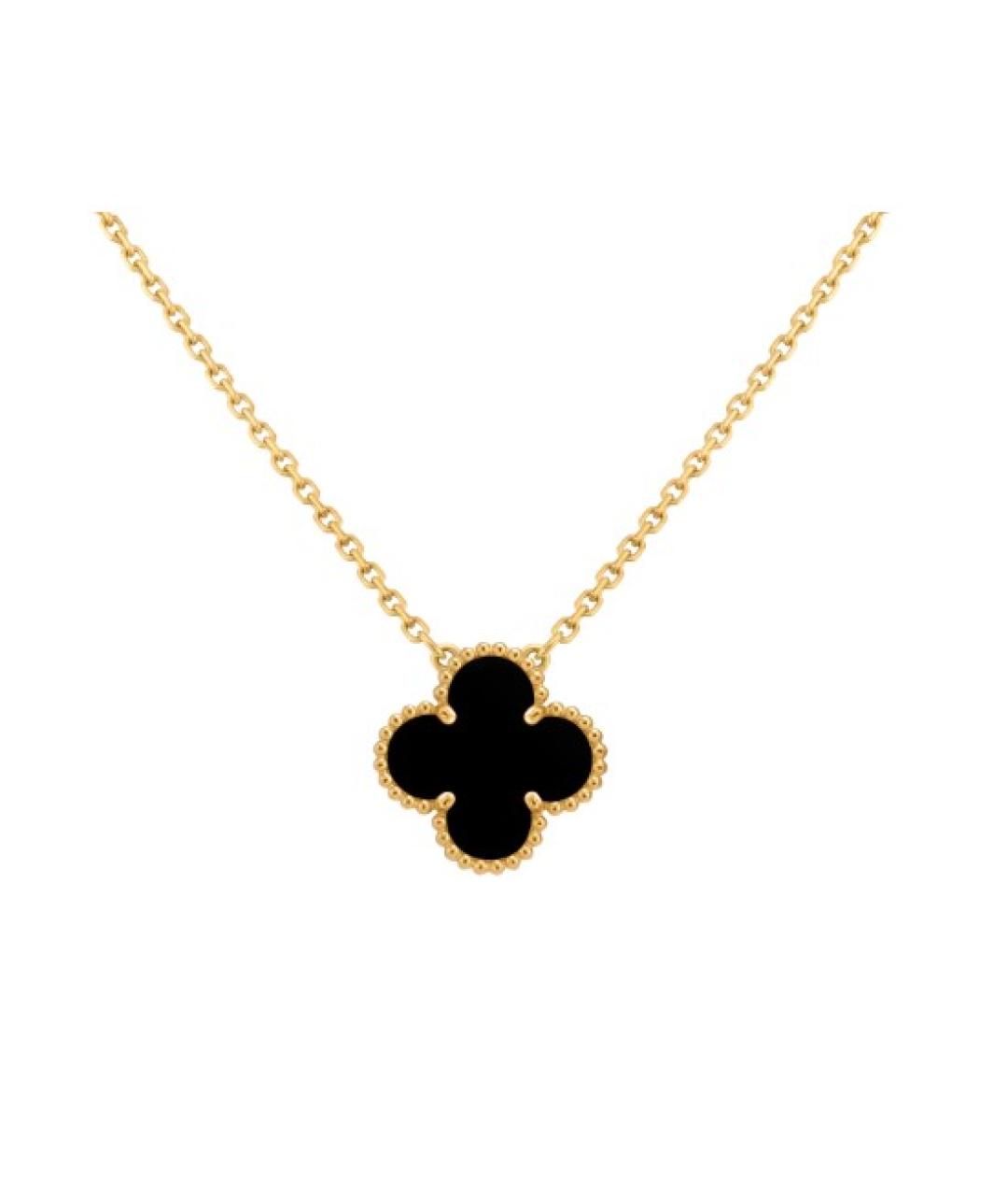 VAN CLEEF & ARPELS Черная подвеска из желтого золота, фото 1