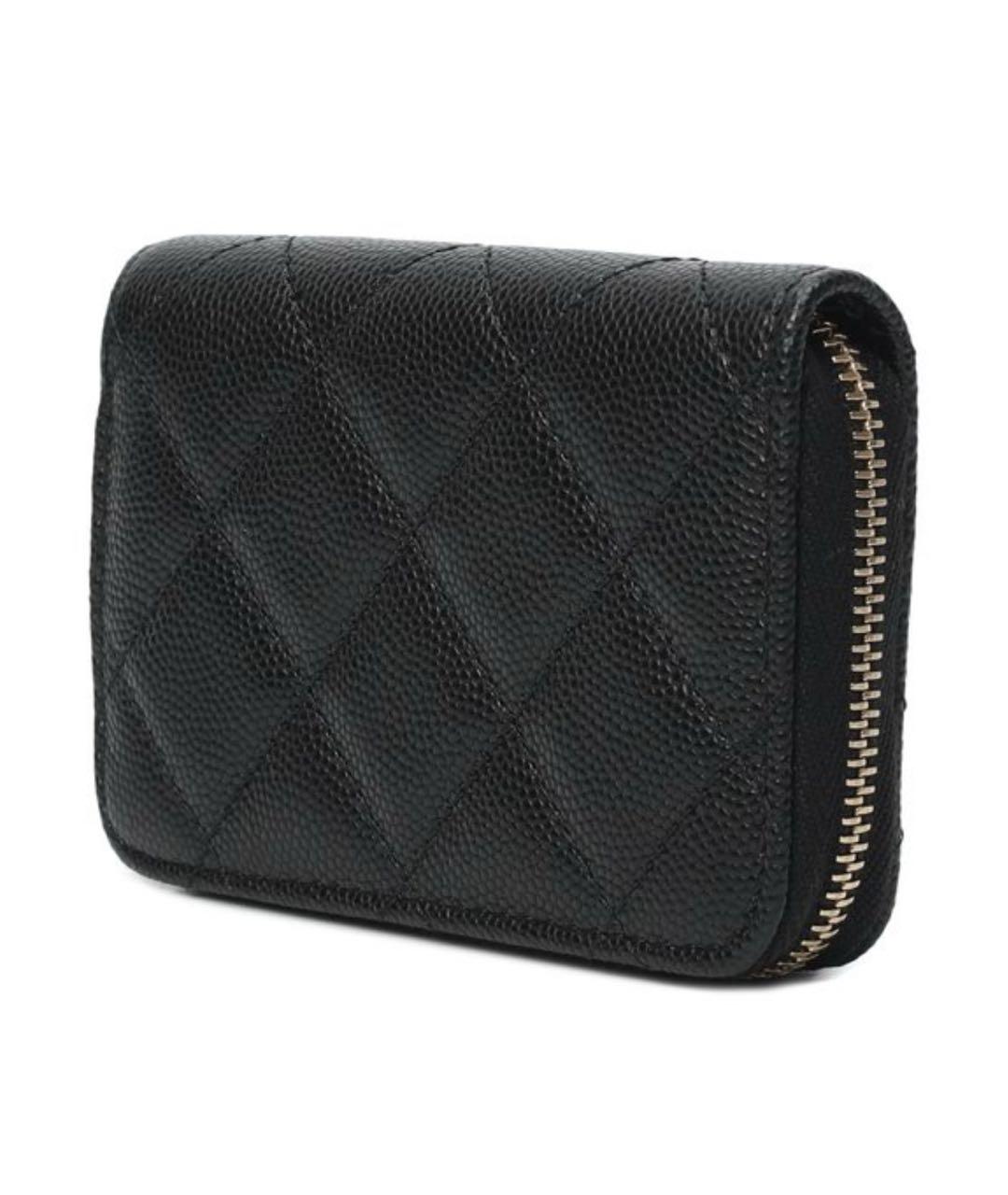 CHANEL Черный кожаный кошелек, фото 2