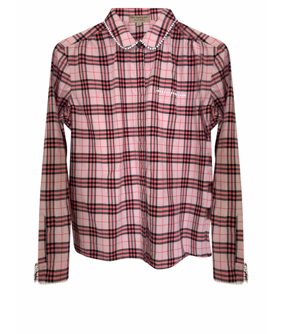 BURBERRY Розовая хлопковая рубашка, фото 1