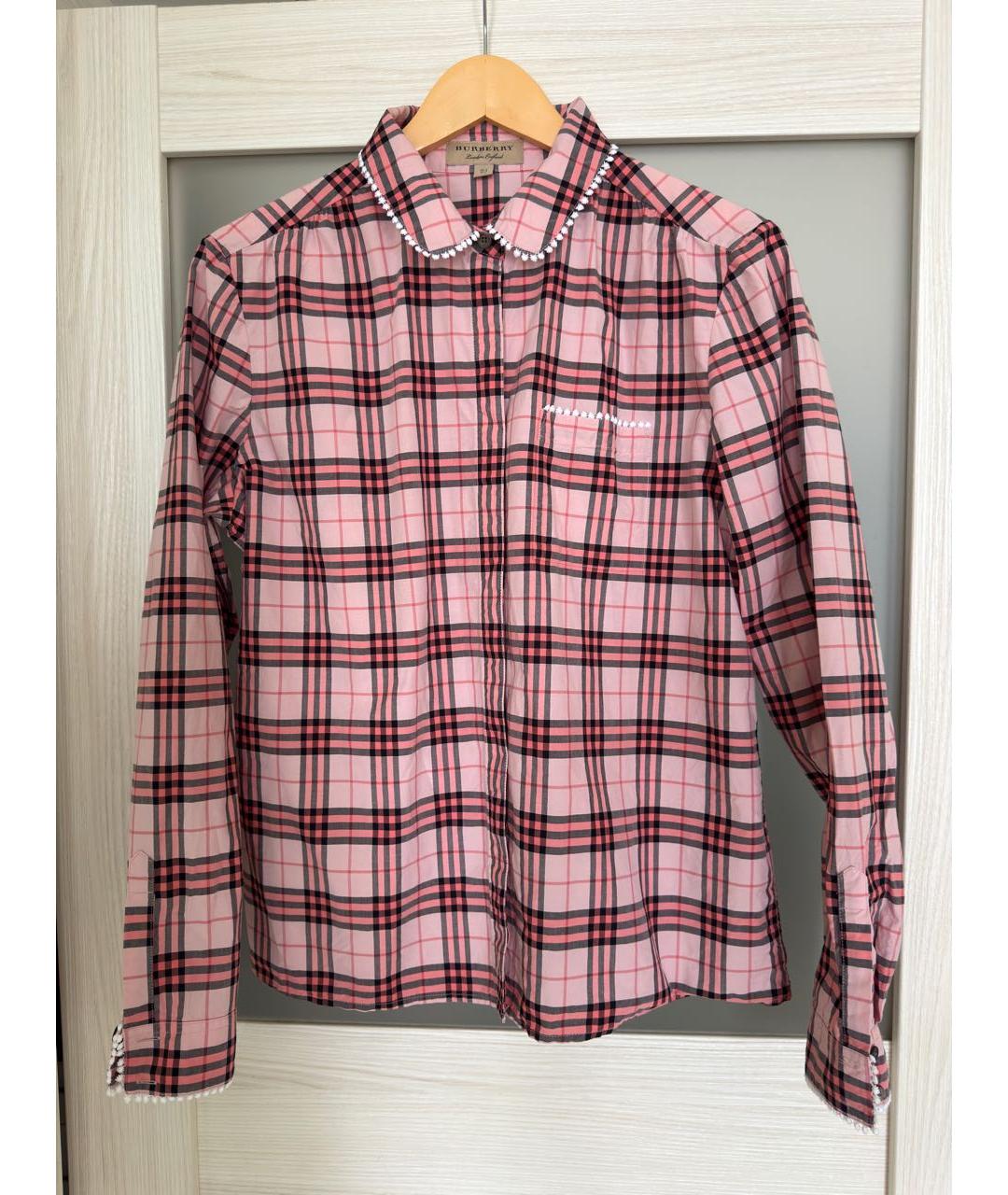 BURBERRY Розовая хлопковая рубашка, фото 9