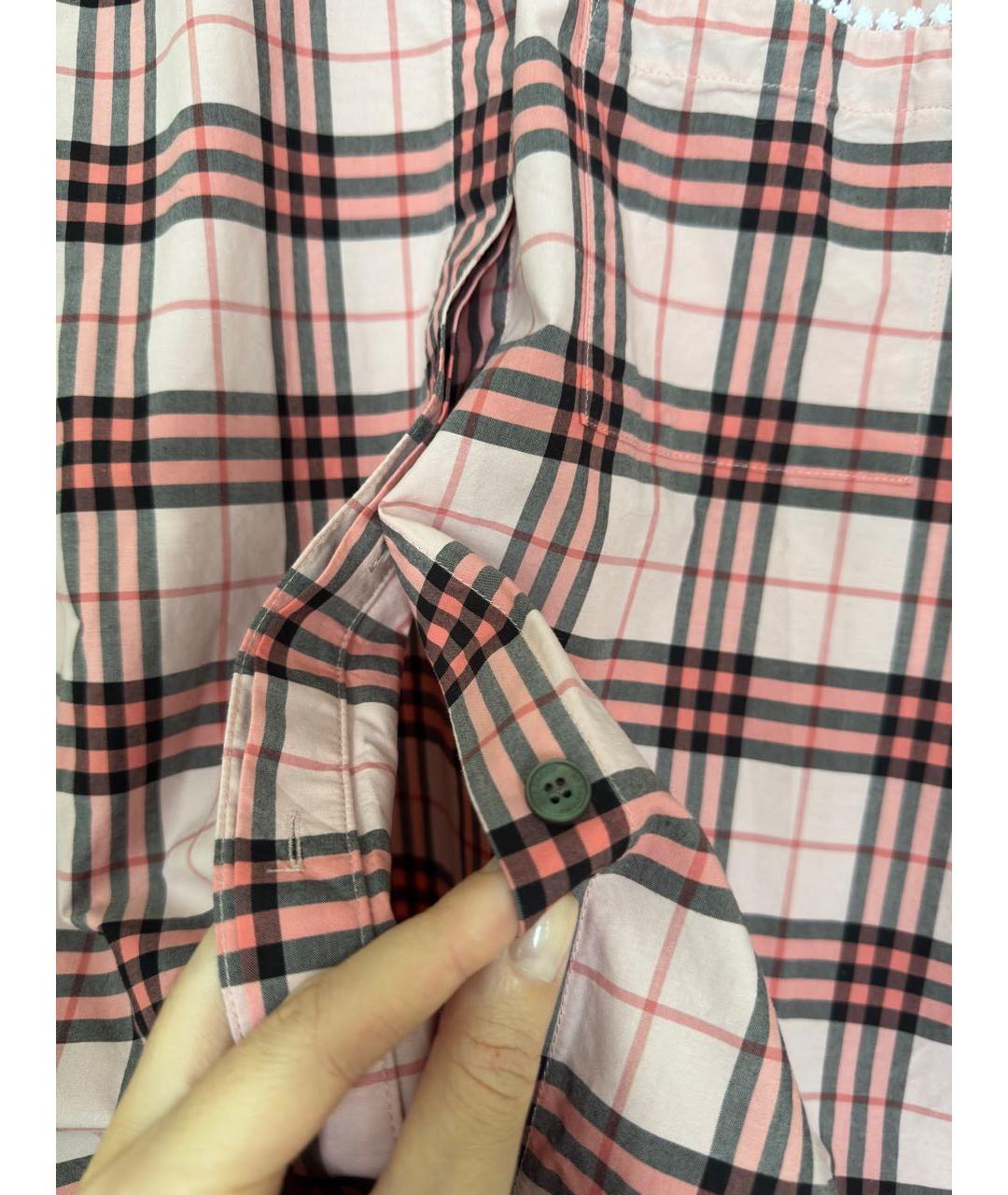 BURBERRY Розовая хлопковая рубашка, фото 5