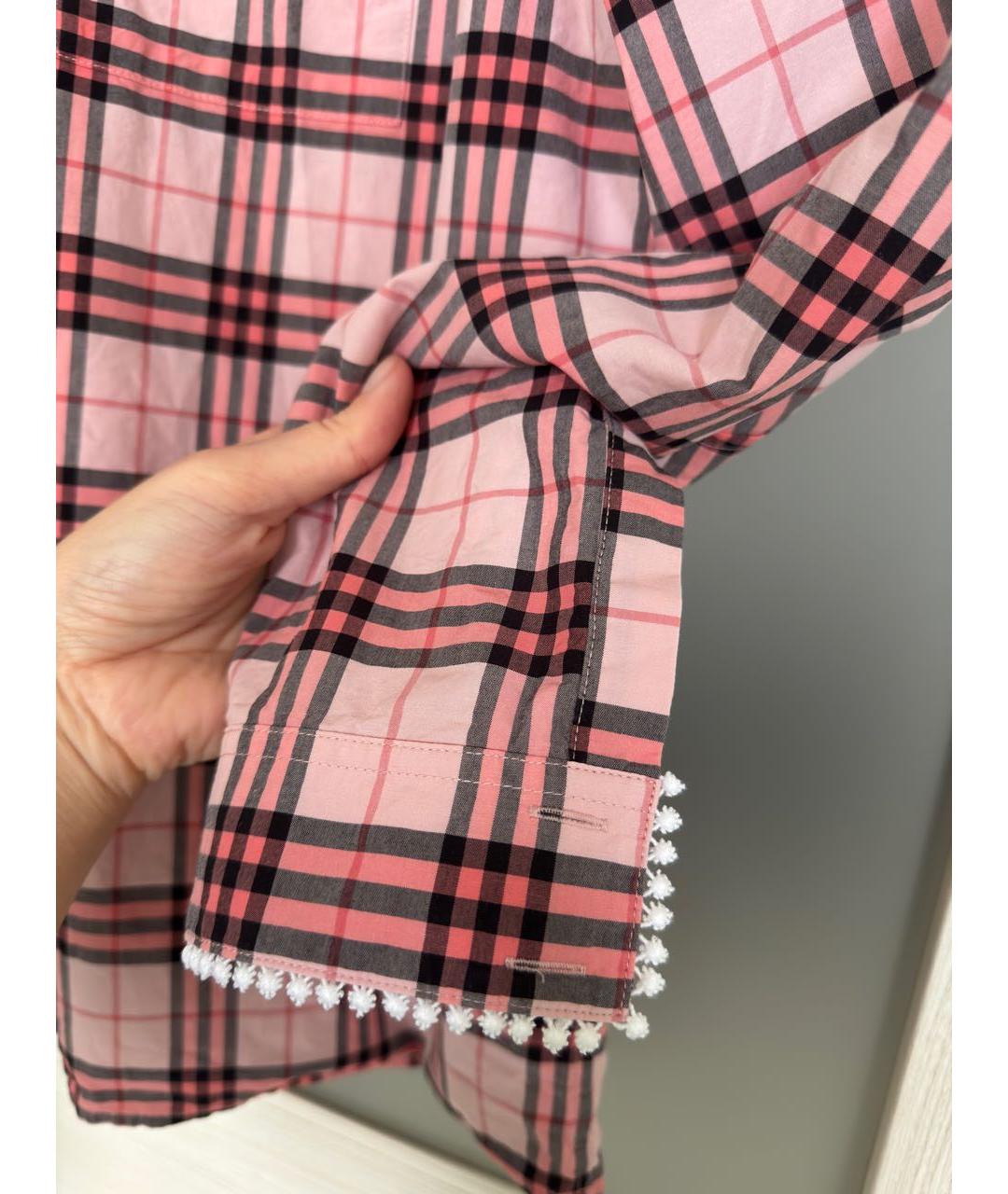 BURBERRY Розовая хлопковая рубашка, фото 6