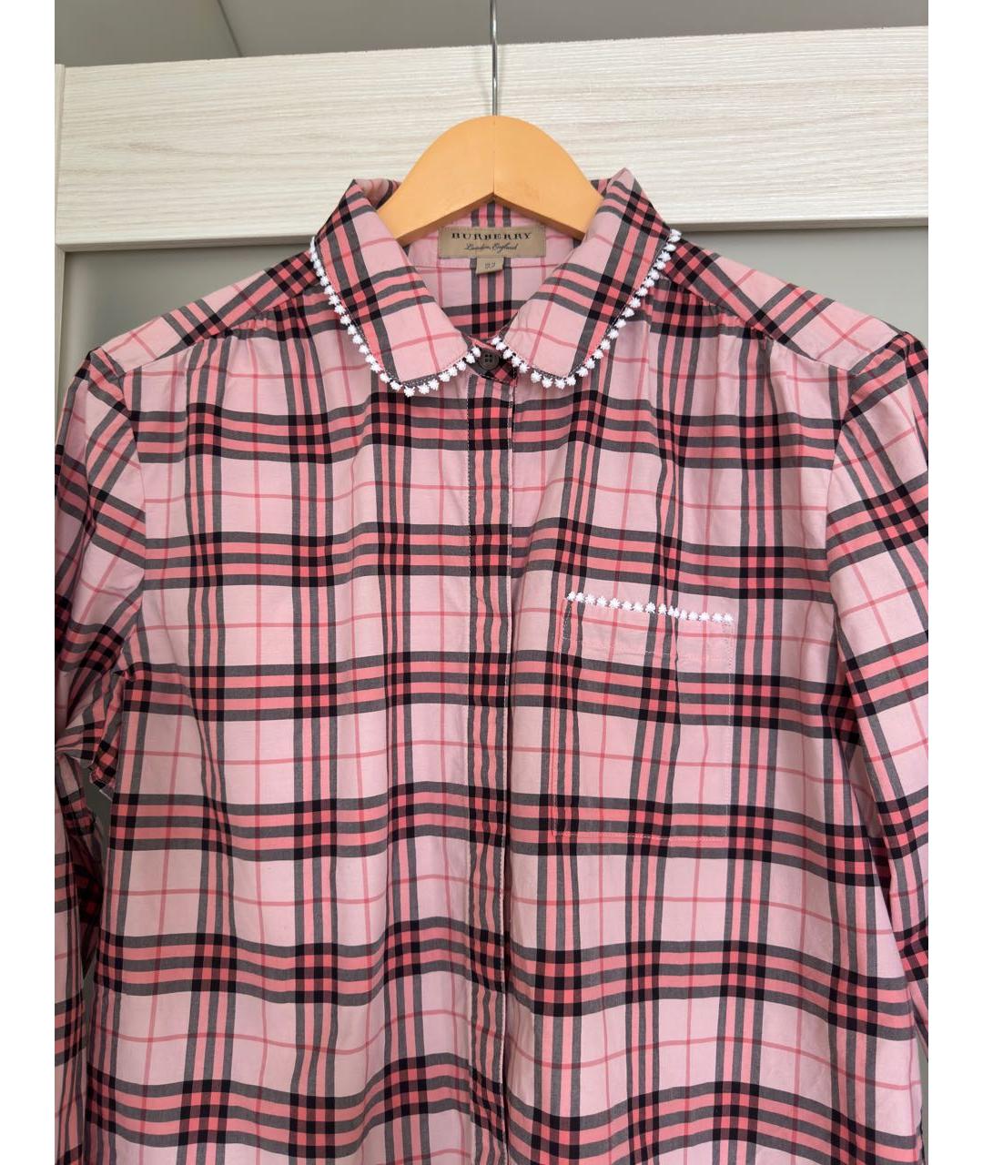 BURBERRY Розовая хлопковая рубашка, фото 3