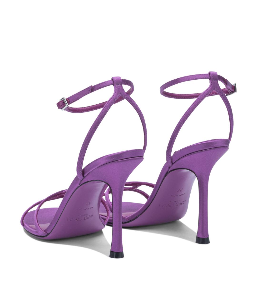 JIMMY CHOO Фиолетовые текстильные босоножки, фото 4