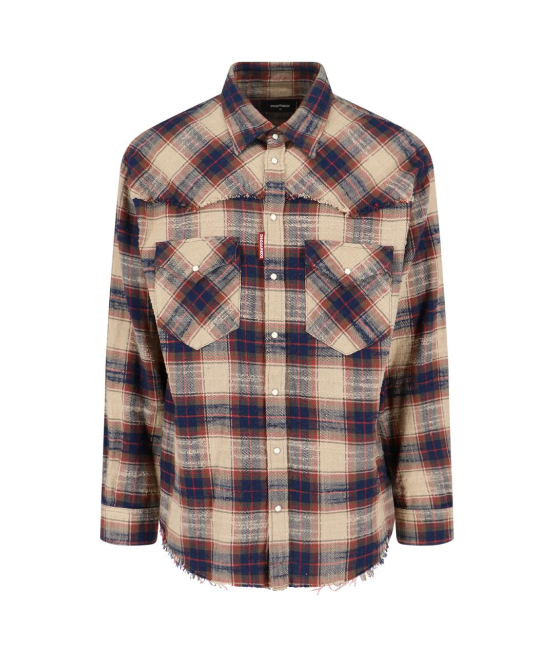 DSQUARED2 Мульти хлопковая кэжуал рубашка, фото 1