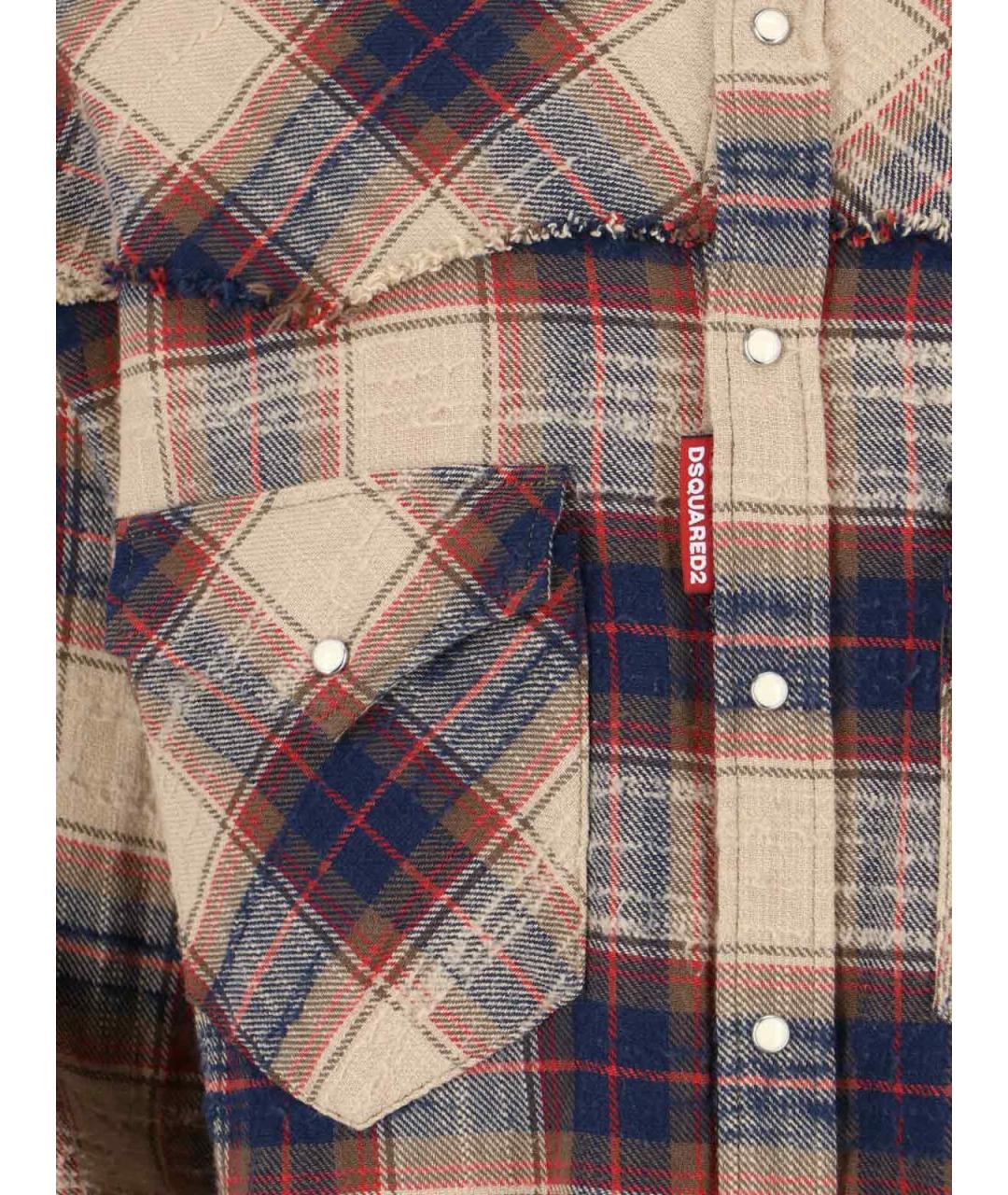 DSQUARED2 Мульти хлопковая кэжуал рубашка, фото 4