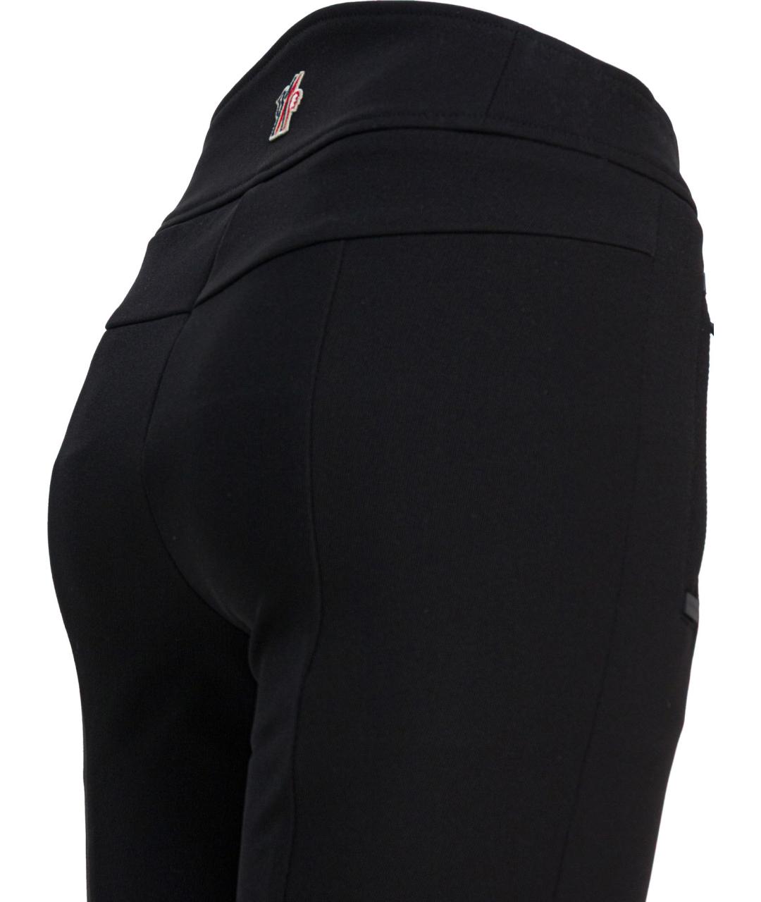 MONCLER GRENOBLE Черные прямые брюки, фото 4