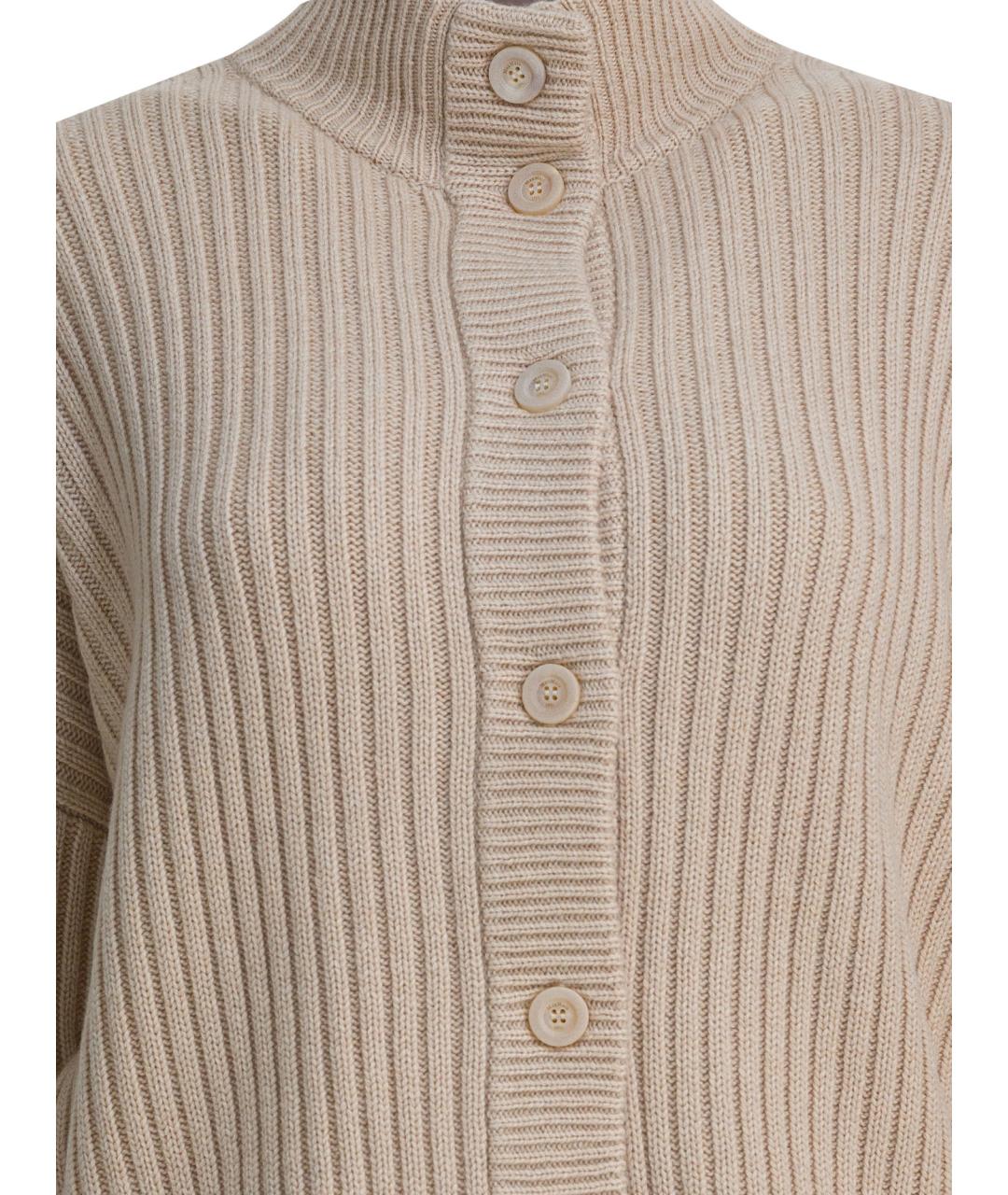 MAX MARA Бежевый шерстяной джемпер / свитер, фото 3