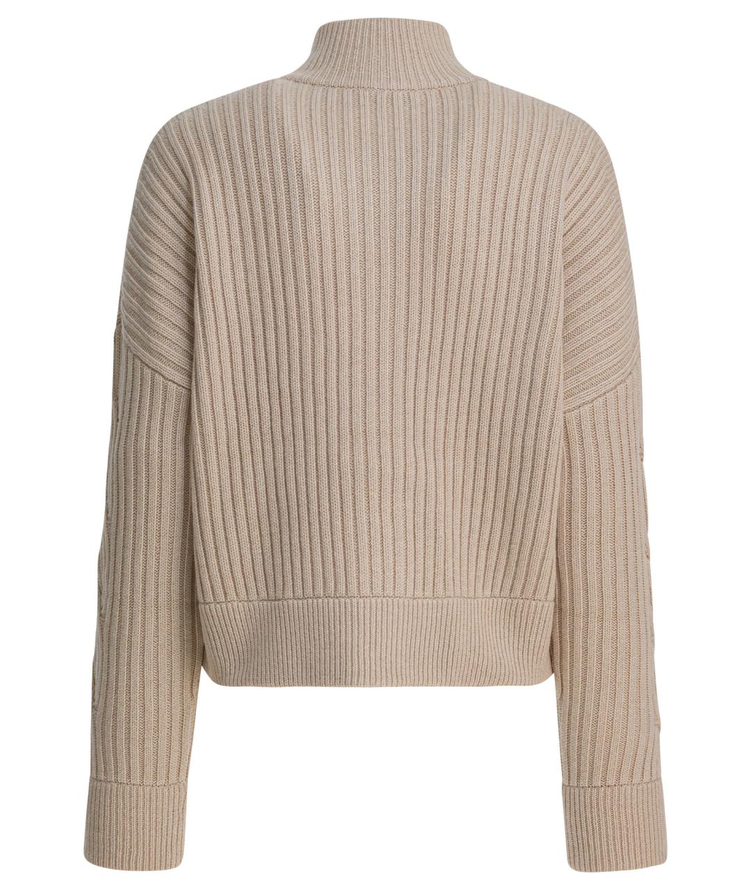 MAX MARA Бежевый шерстяной джемпер / свитер, фото 2