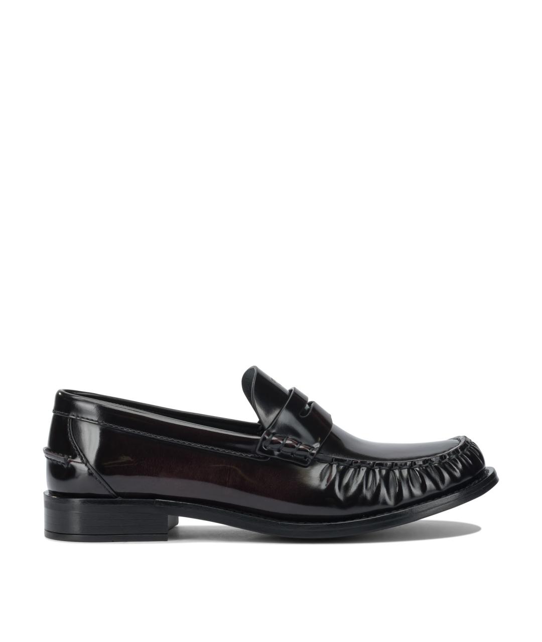 PRADA Коричневые кожаные лоферы, фото 1