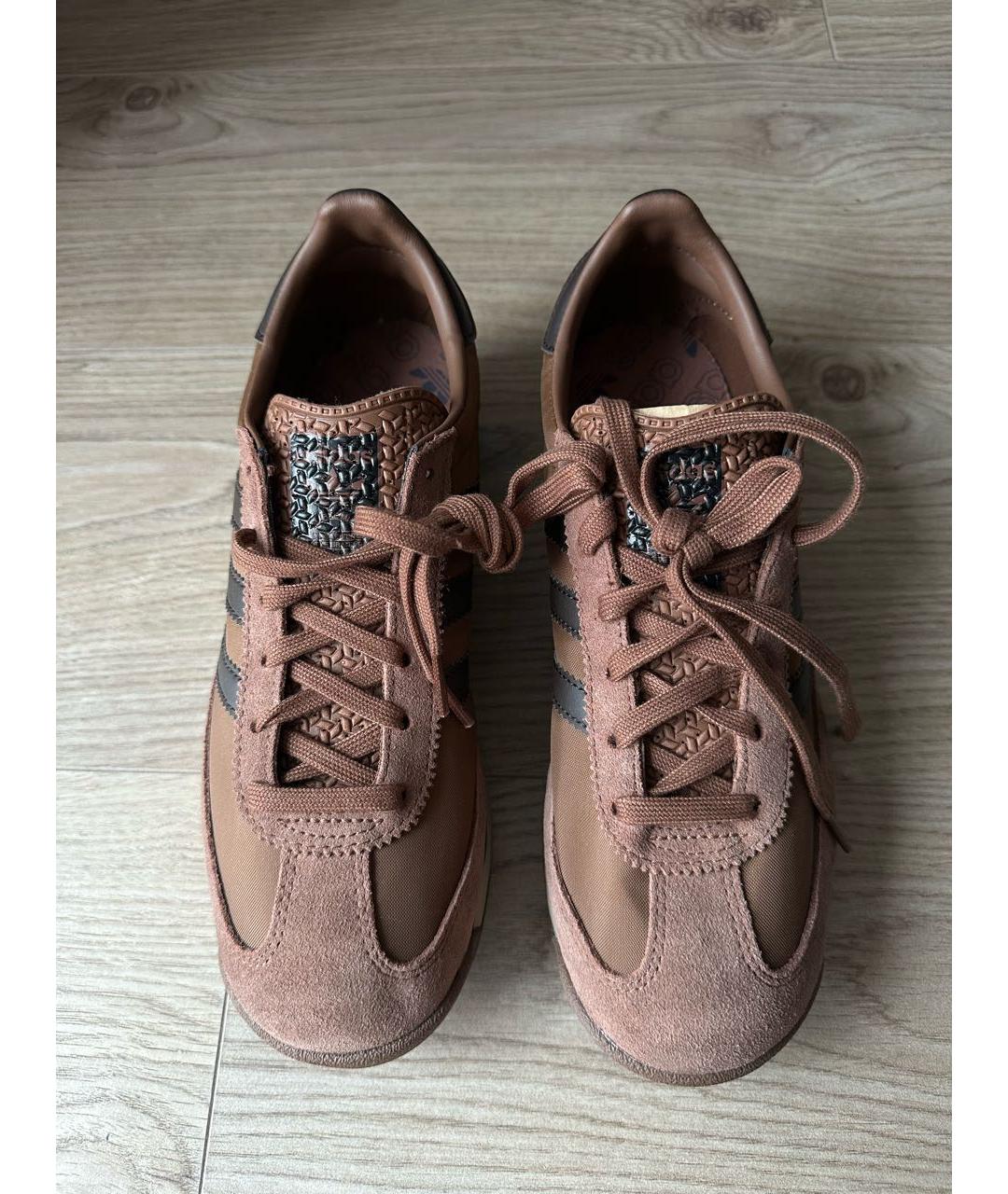 ADIDAS Коричневые замшевые кроссовки, фото 2