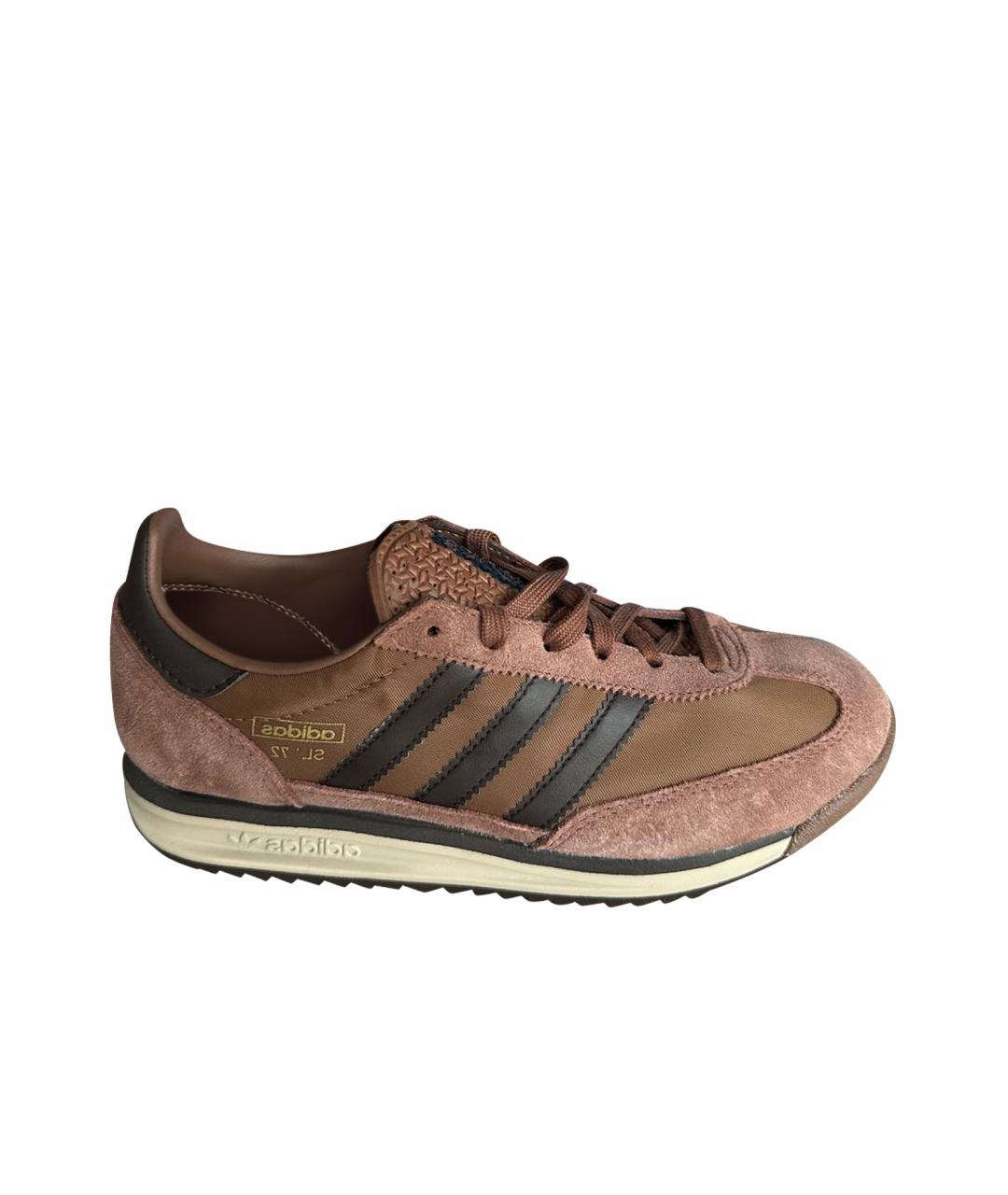 ADIDAS Коричневые замшевые кроссовки, фото 1