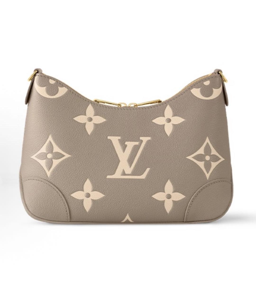 LOUIS VUITTON Серая кожаная сумка с короткими ручками, фото 3