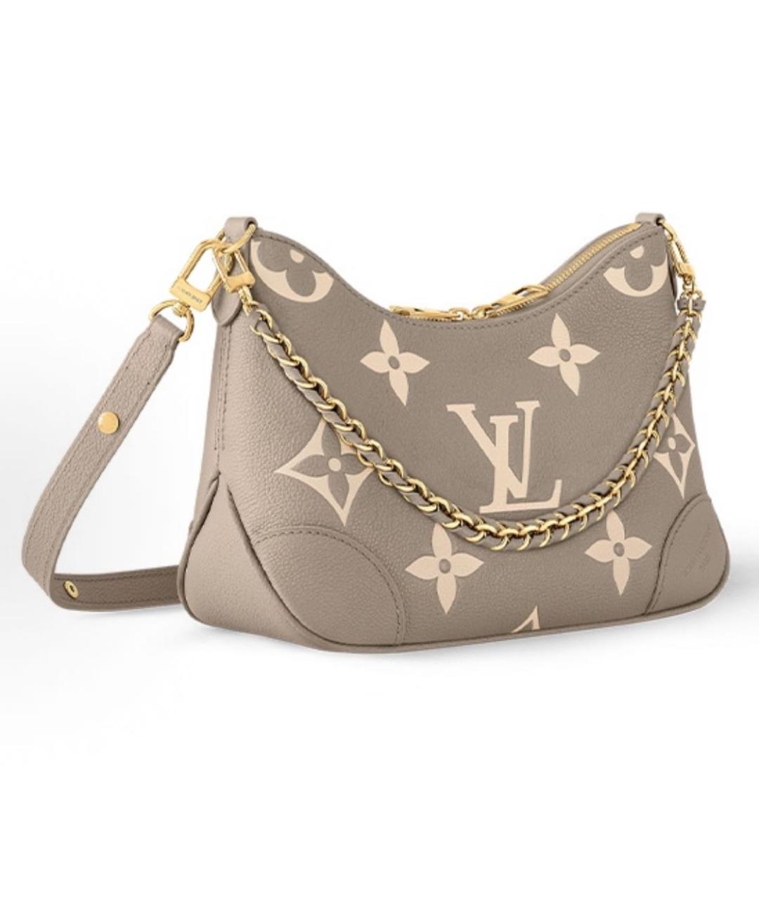 LOUIS VUITTON Серая кожаная сумка с короткими ручками, фото 2