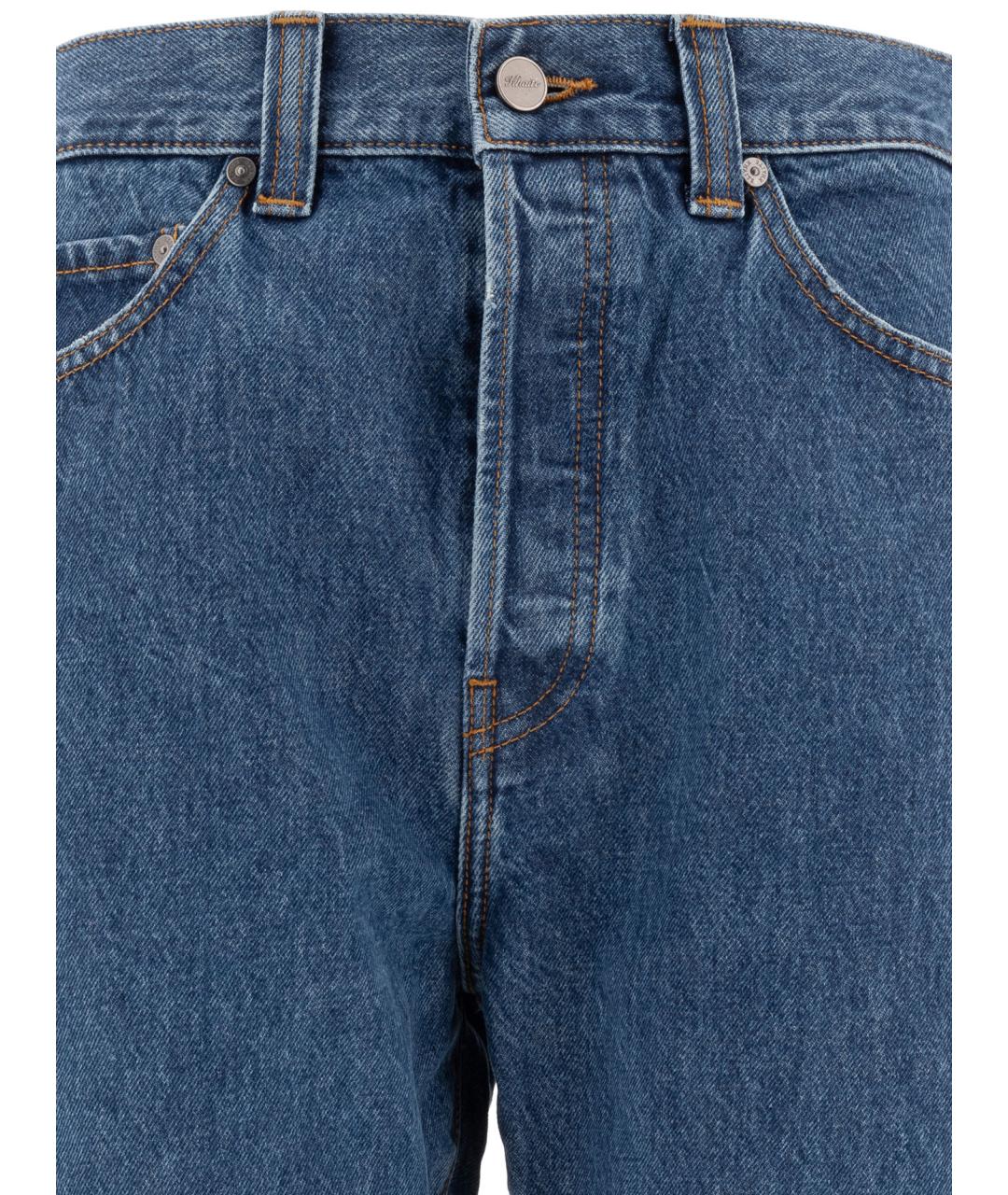 KHAITE Синие хлопковые прямые джинсы, фото 3