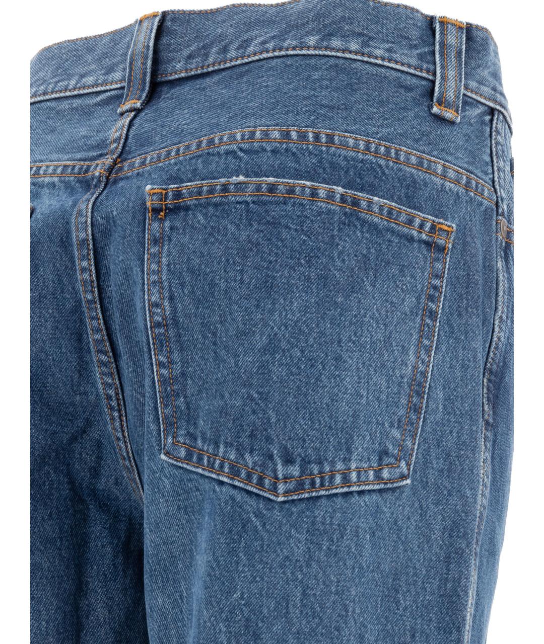 KHAITE Синие хлопковые прямые джинсы, фото 4