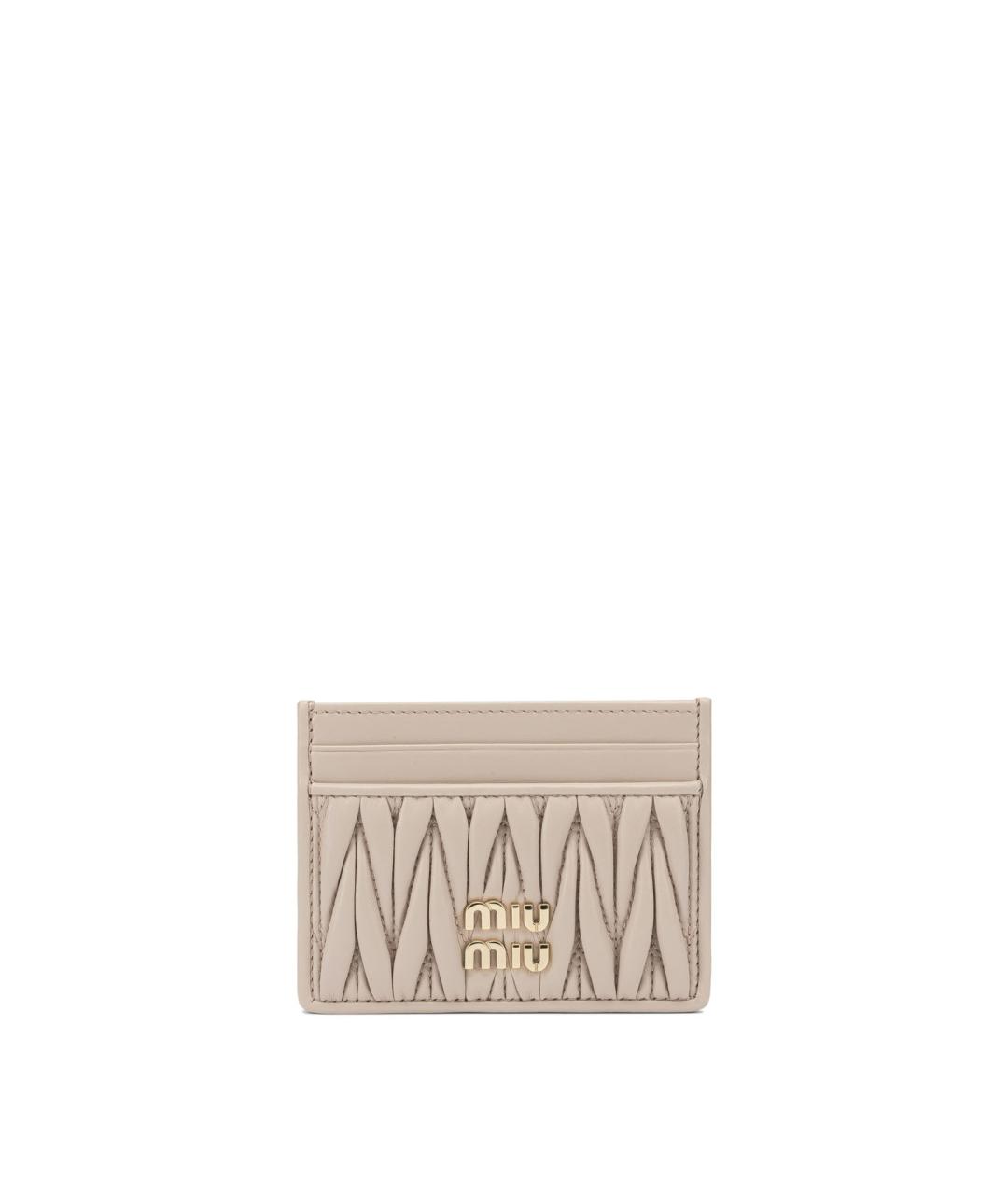 MIU MIU Розовый кожаный кошелек, фото 1