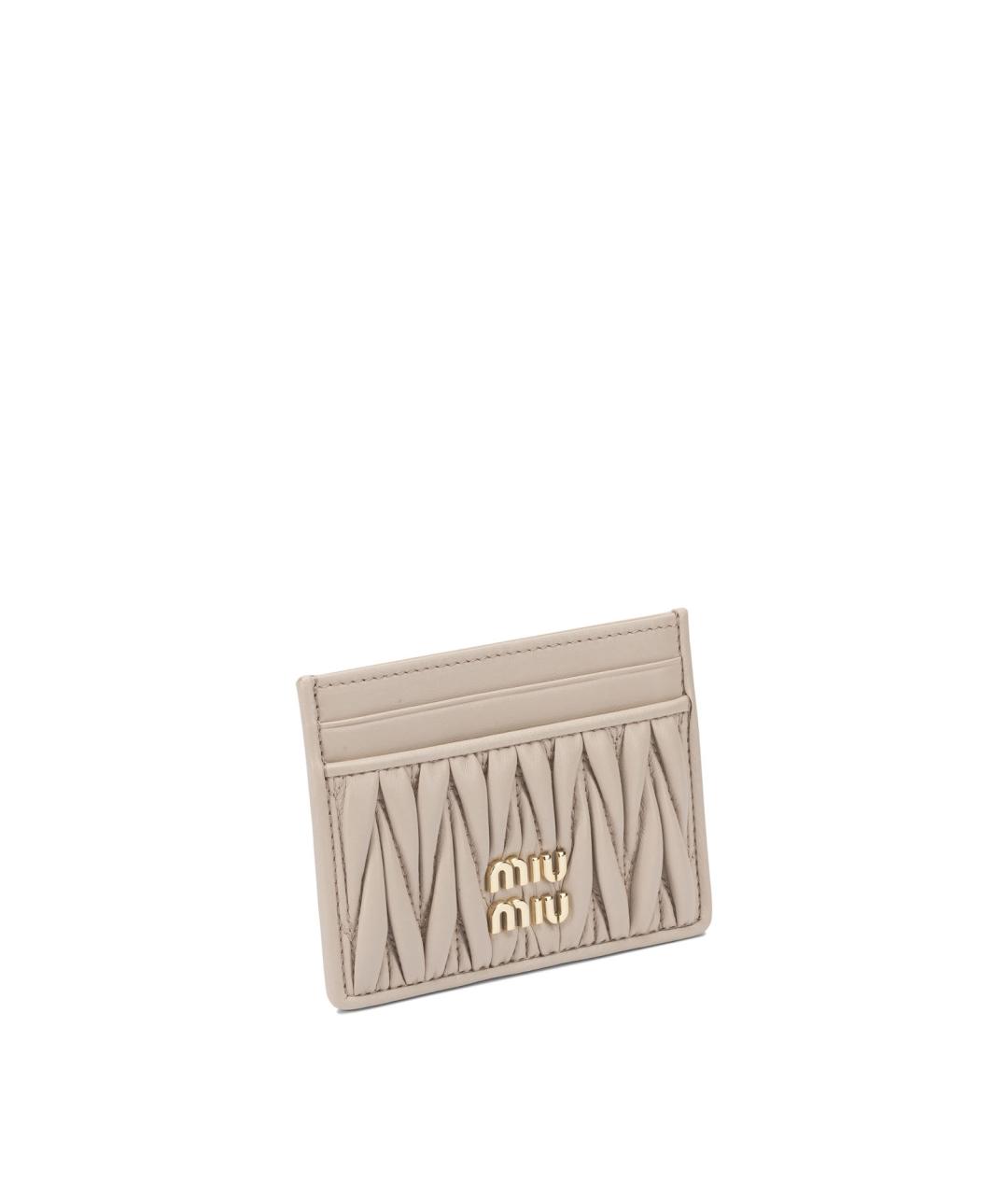 MIU MIU Розовый кожаный кошелек, фото 2