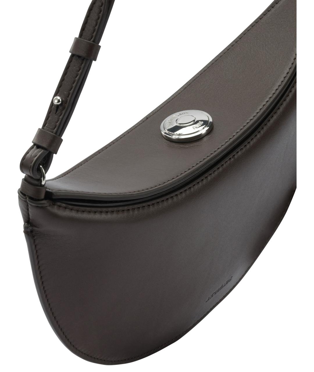 JACQUEMUS Коричневая кожаная сумка через плечо, фото 4