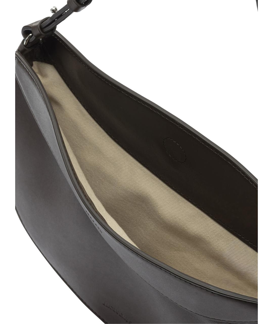 JACQUEMUS Коричневая кожаная сумка через плечо, фото 5