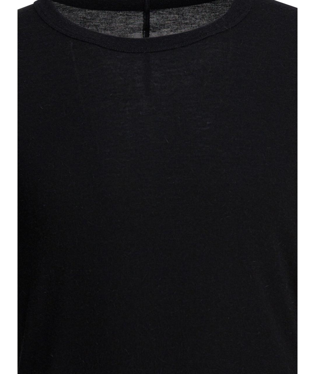 RICK OWENS Черная вискозная футболка, фото 3