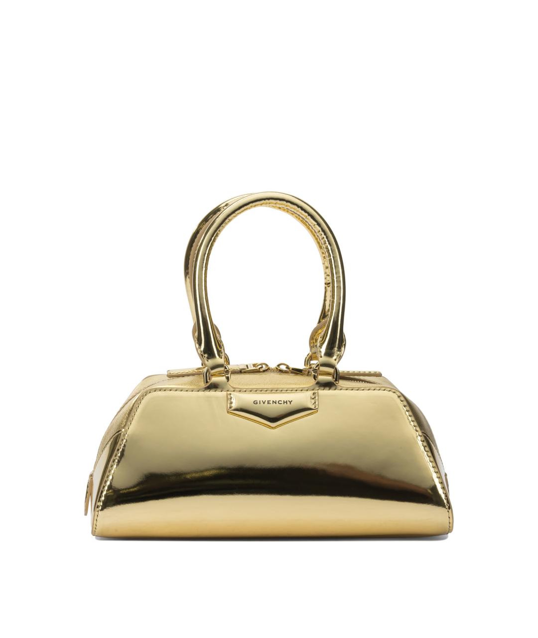 GIVENCHY Золотая кожаная сумка тоут, фото 1