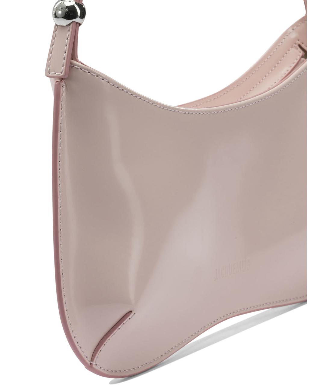 JACQUEMUS Розовая кожаная сумка через плечо, фото 4