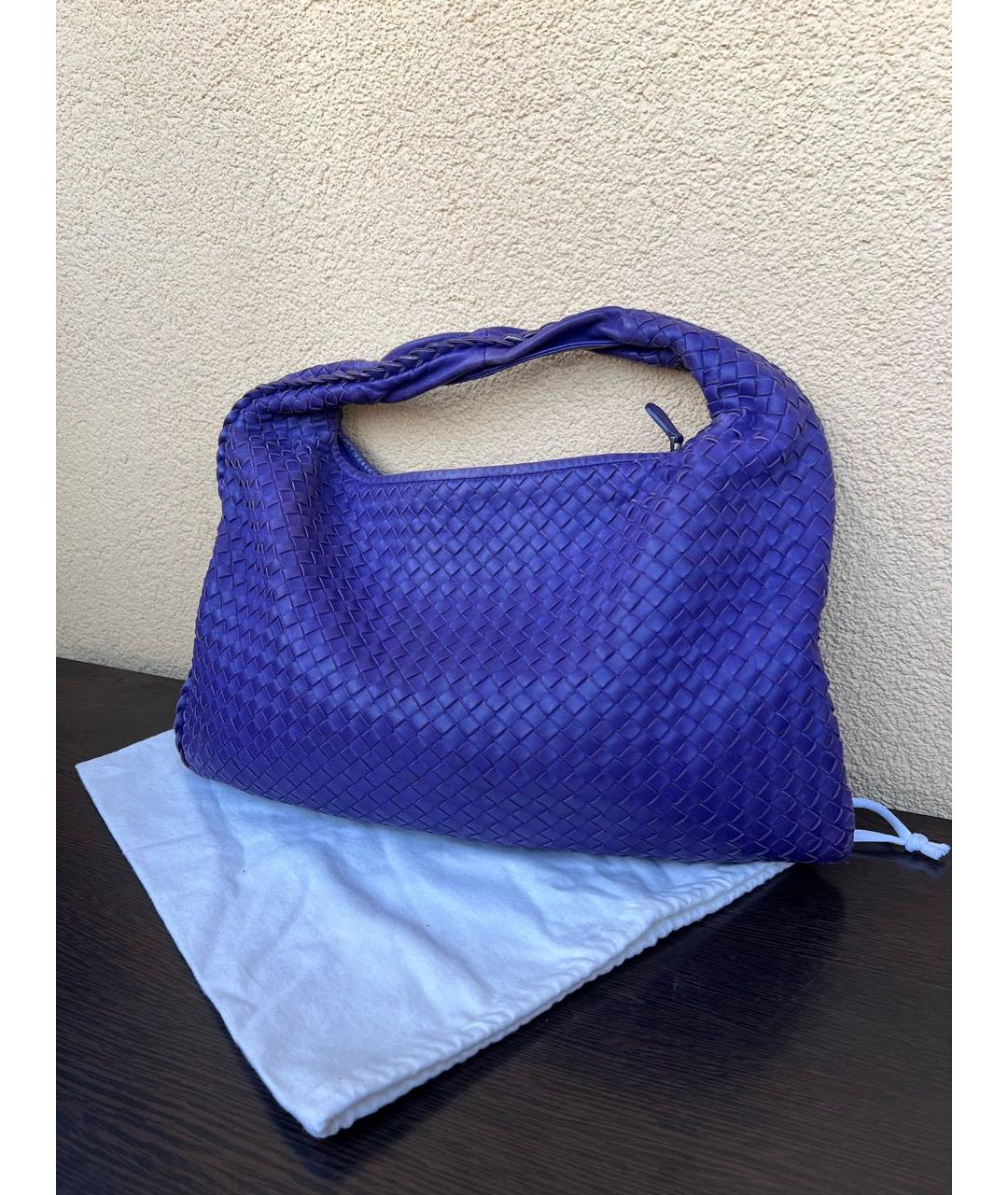 BOTTEGA VENETA Фиолетовая кожаная сумка с короткими ручками, фото 2