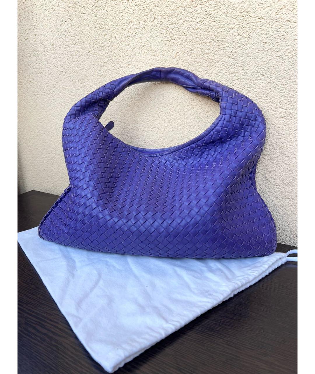 BOTTEGA VENETA Фиолетовая кожаная сумка с короткими ручками, фото 9